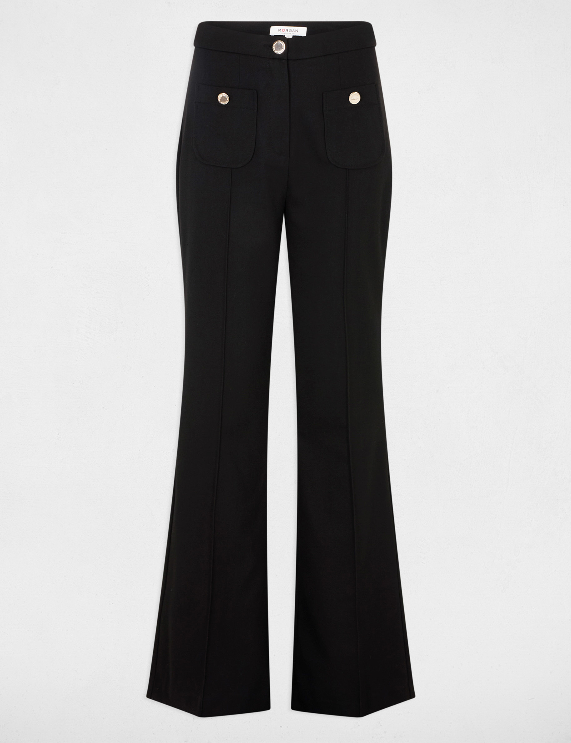 Pantalon bootcut noir femme