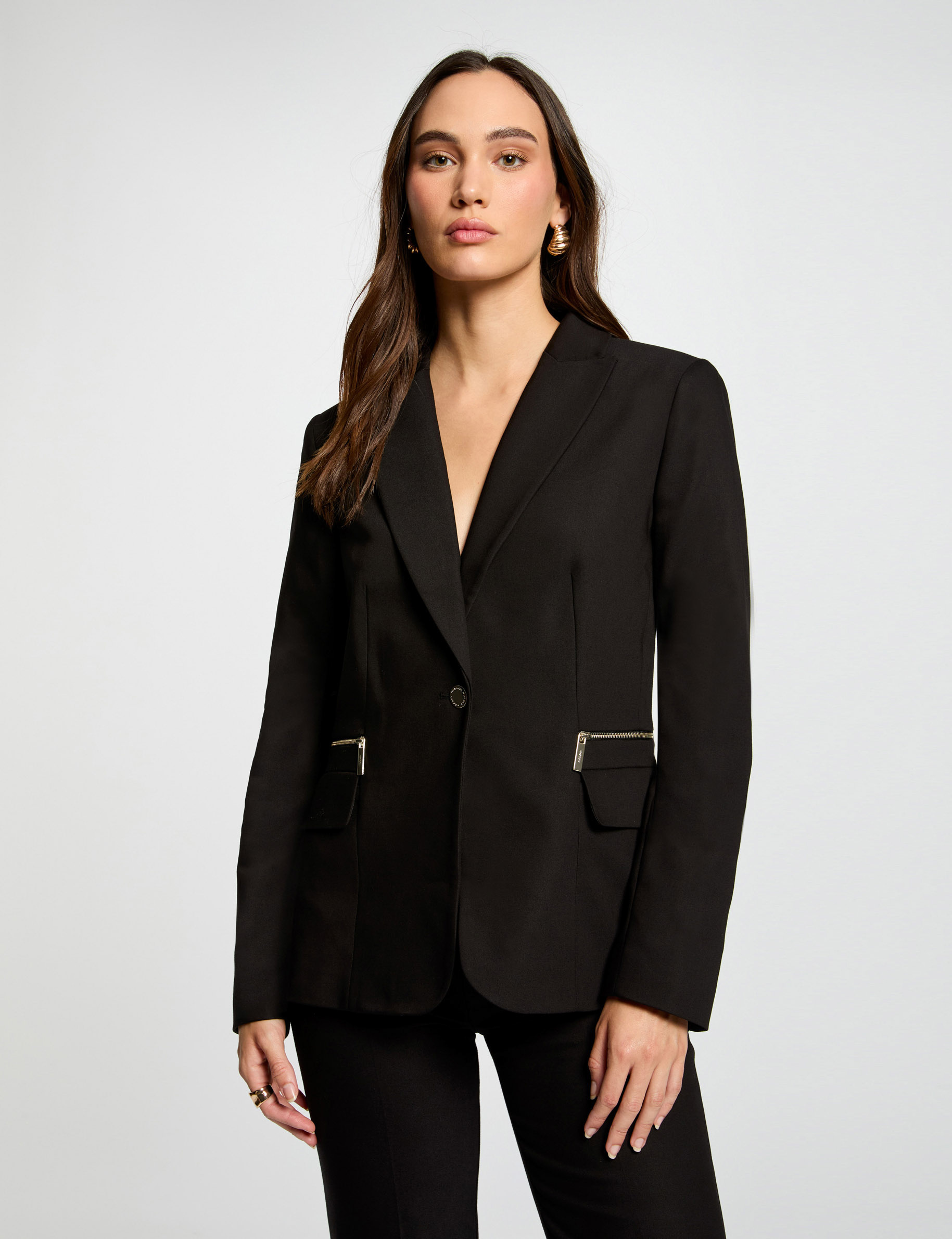 Veste cintrée noire femme sale