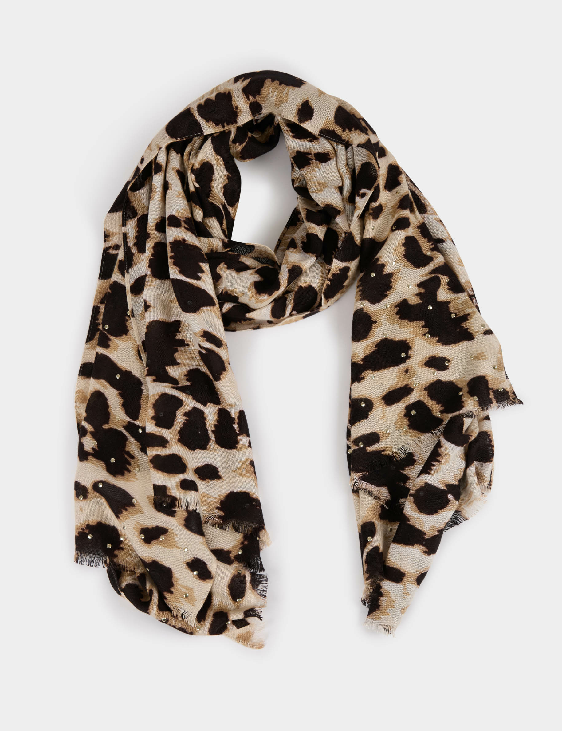 Leopardenprint-Schal mehrfarbig damen