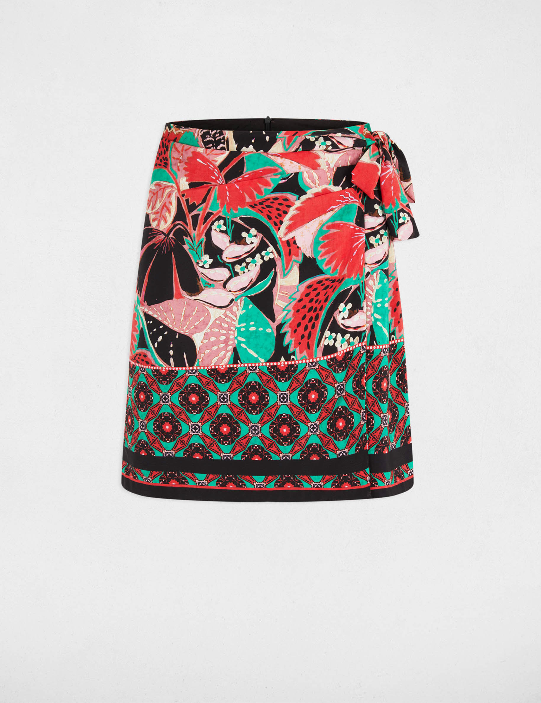 jupe nouee imprimee multicolore femme Jupe nouée imprimée multicolore femme