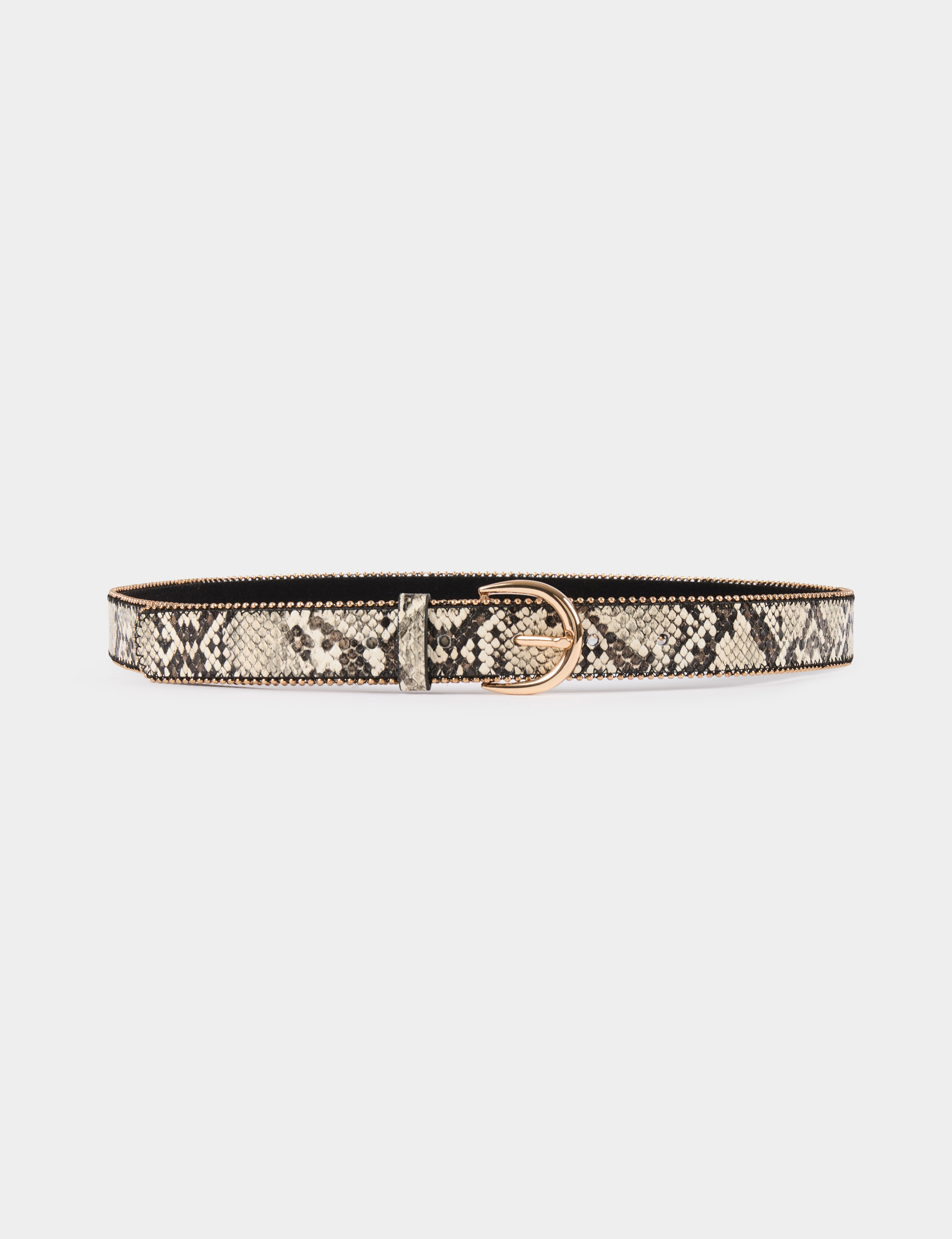 Ceinture imprimé python multicolore femme