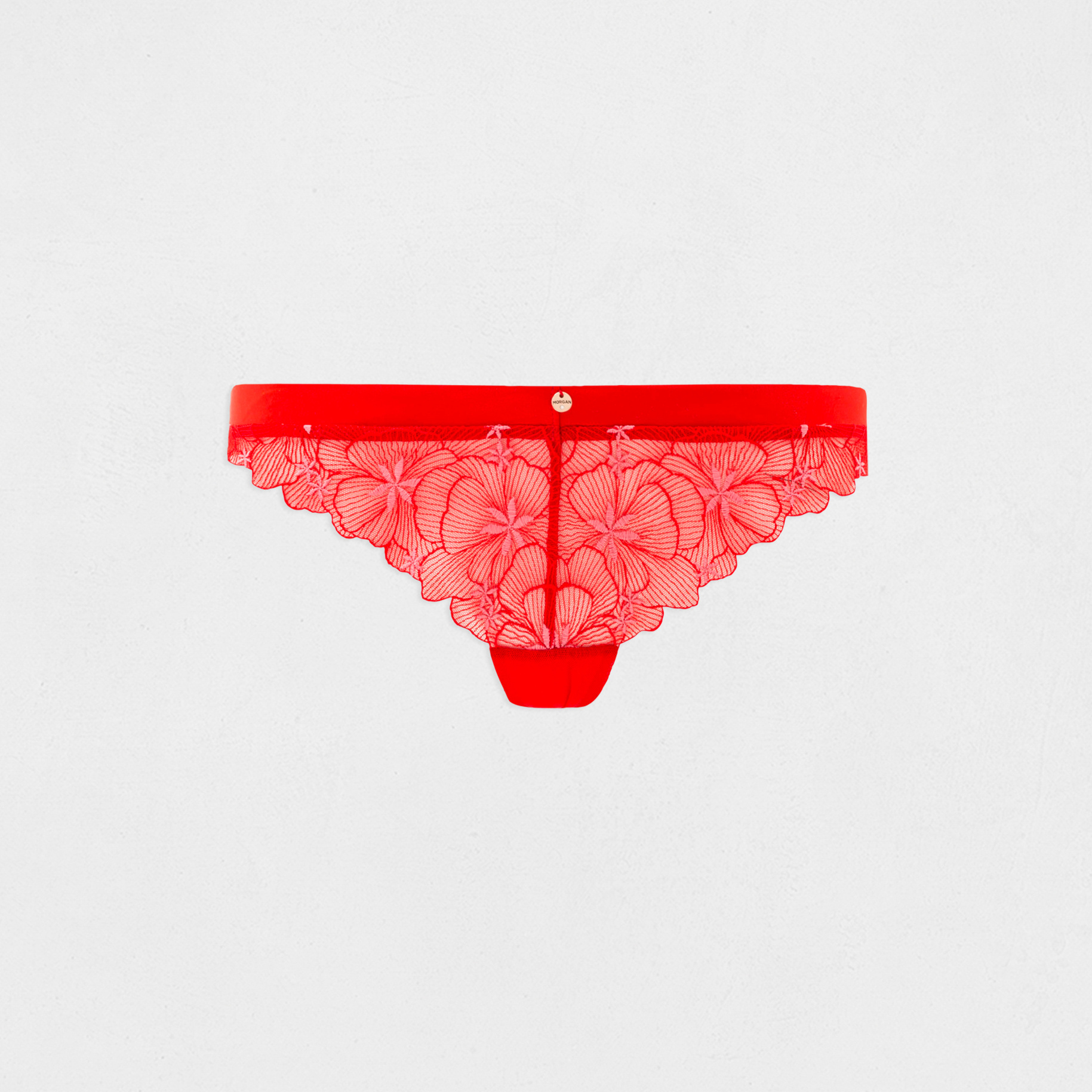 Spitzen-Tanga rot damen