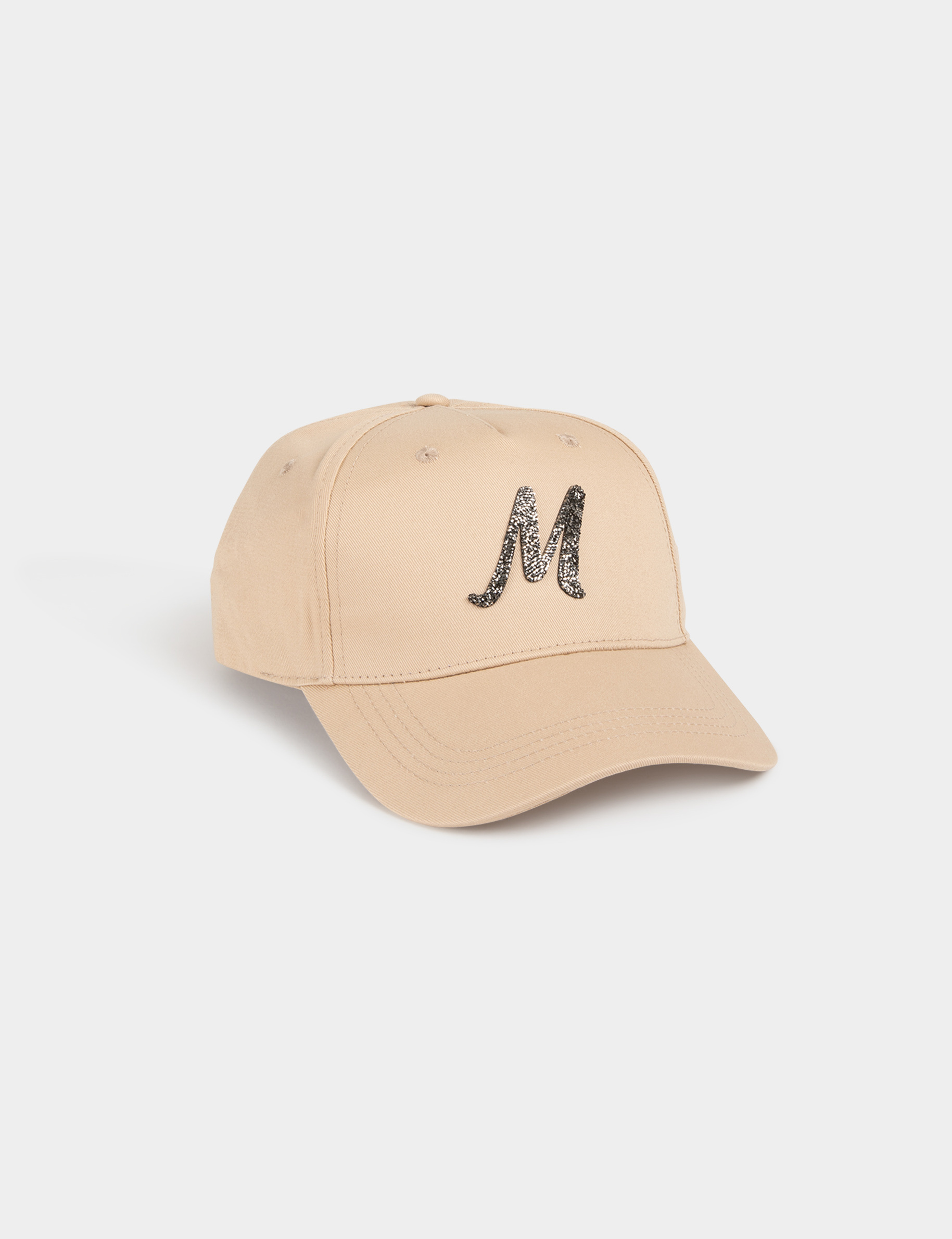 Casquette M strass beige femme