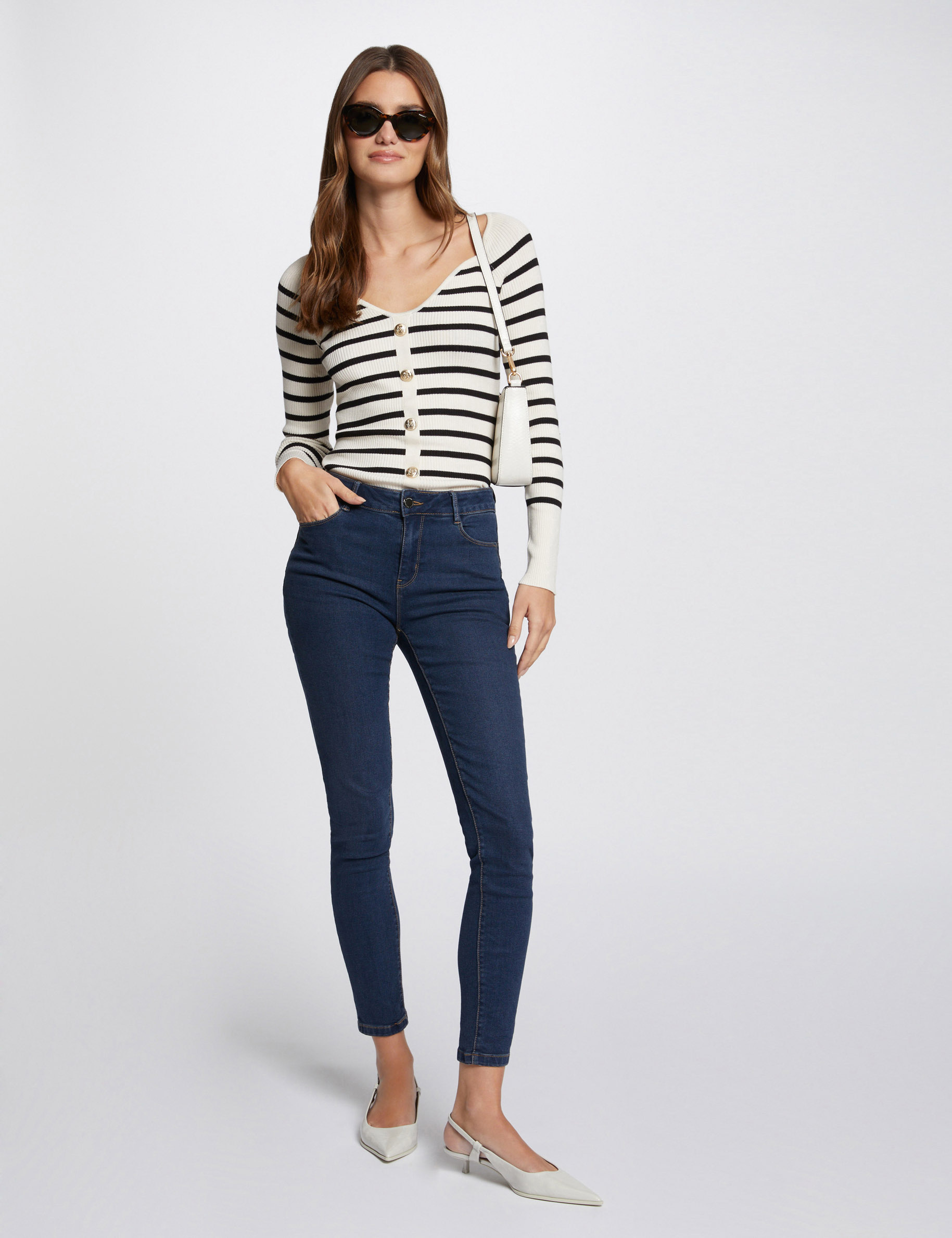 Slim Jeans in Standardgrösse rohes denim damen