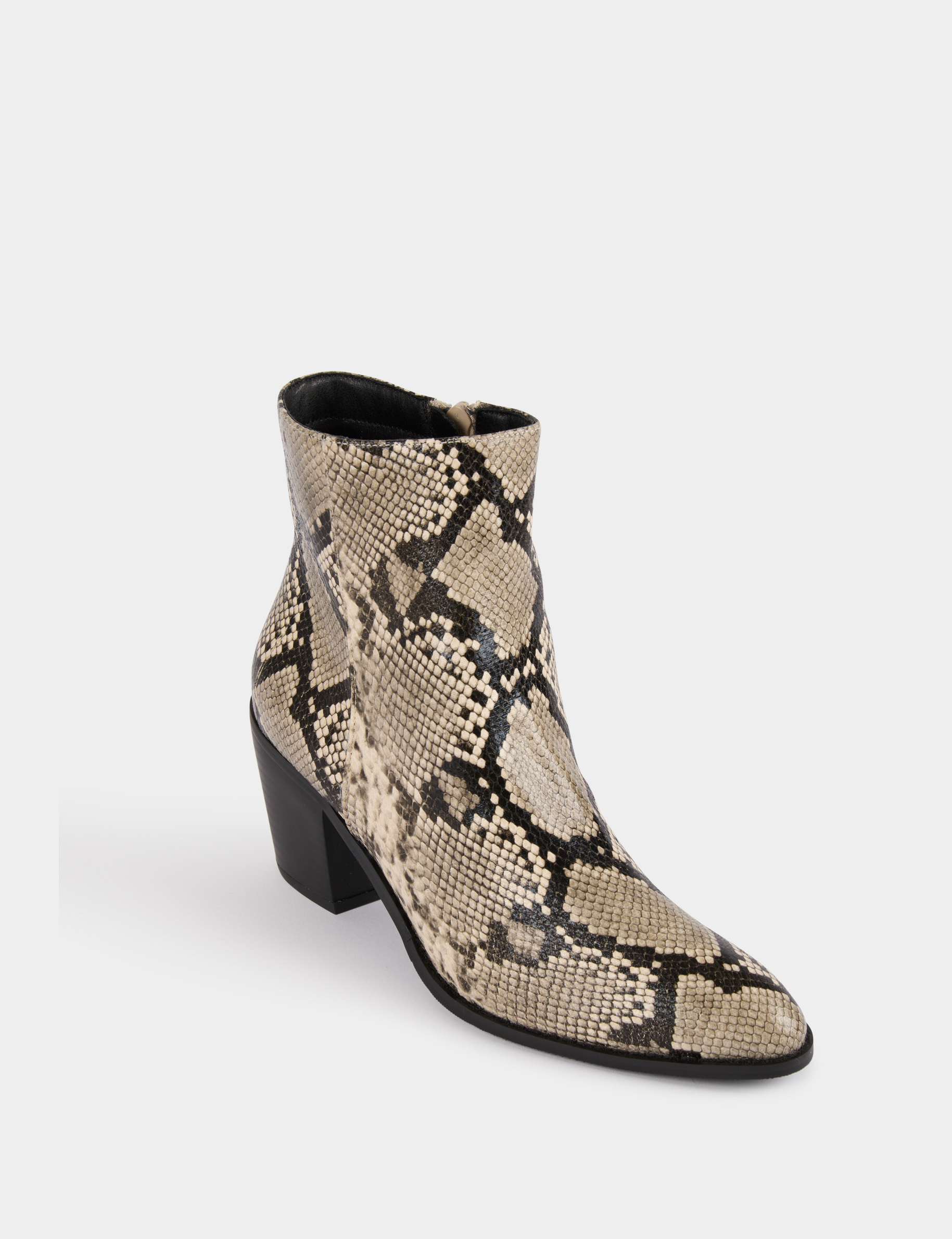 Bottines python à talons multicolore femme