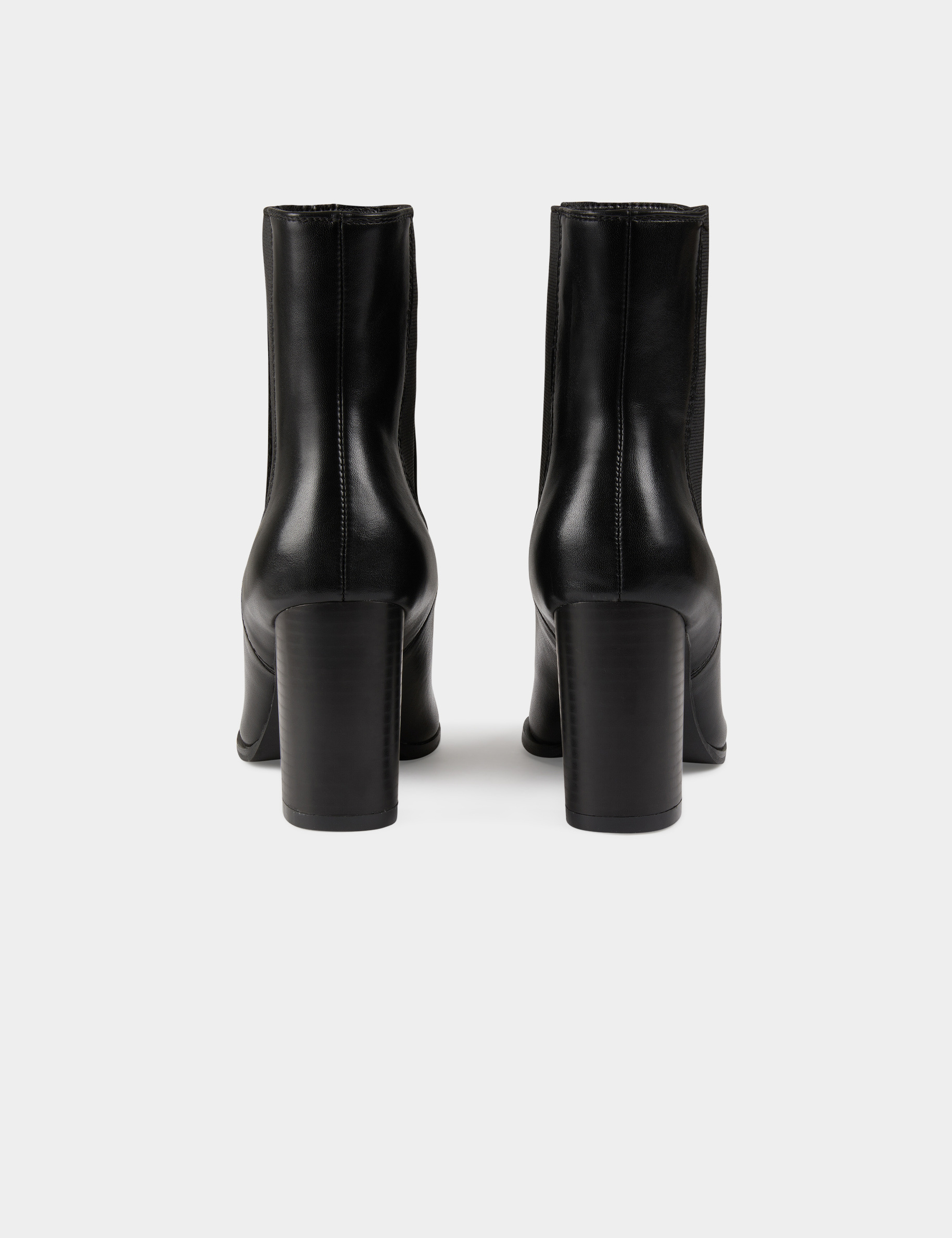 Bottines élastiquées à talons noir femme