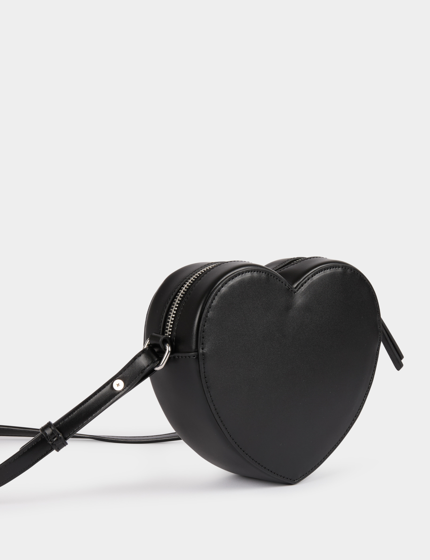 Sac coeur en bandoulière noir femme