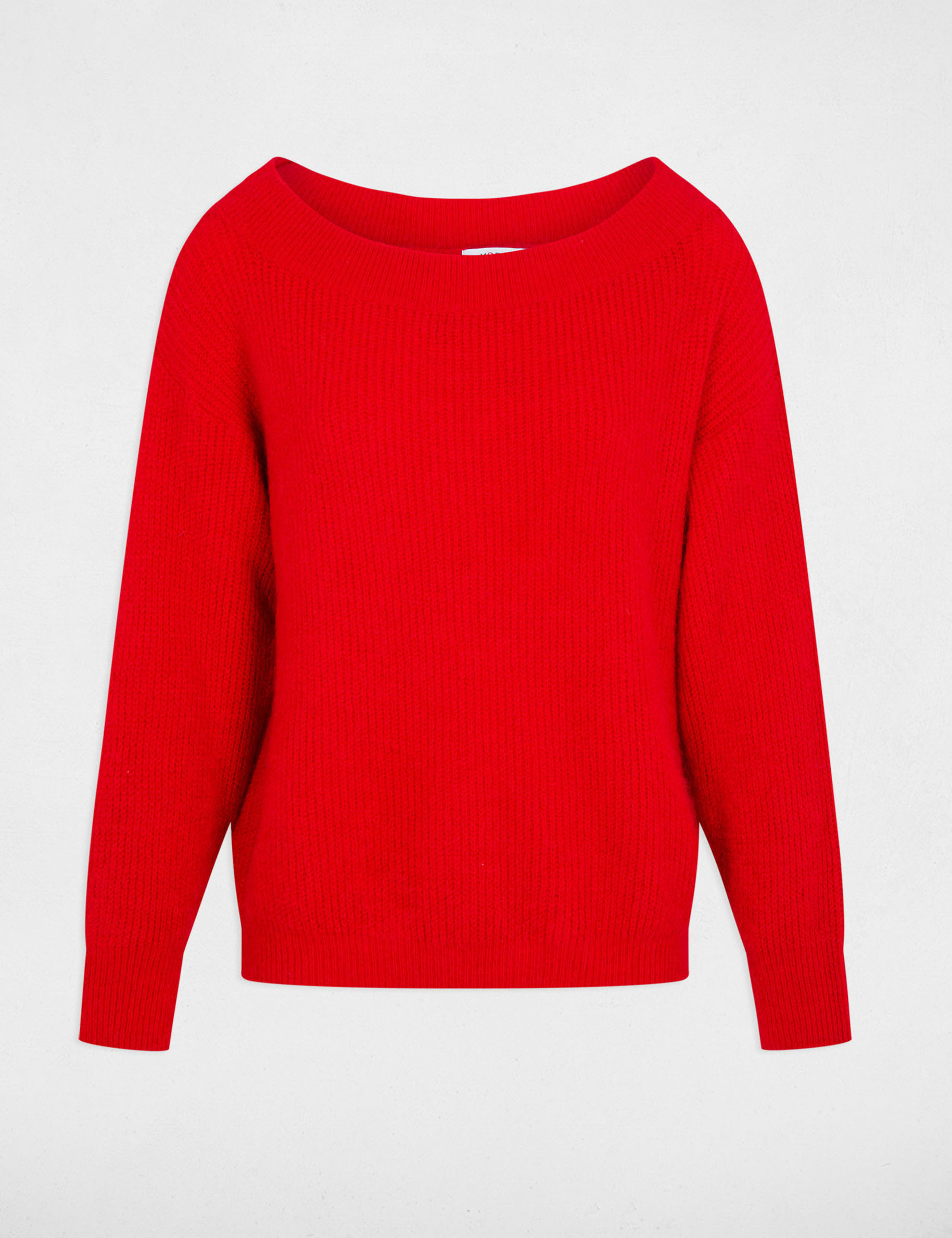 Rundhalsausschnitt Pullover rot damen