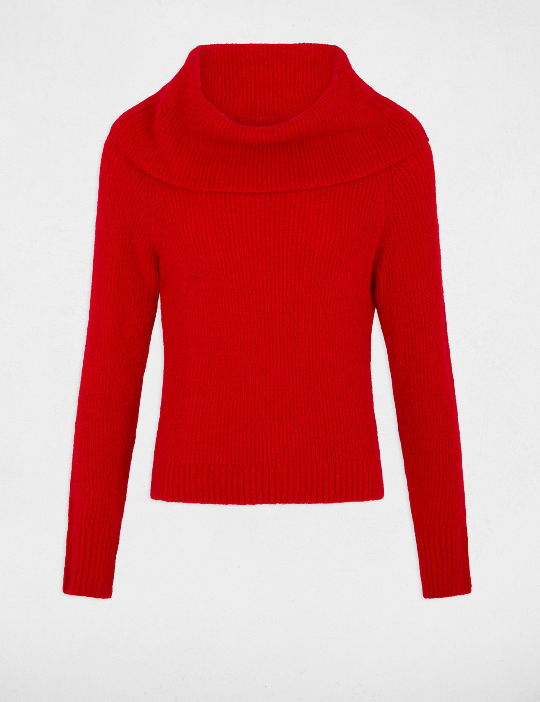 Rippenstrickpullover rot damen