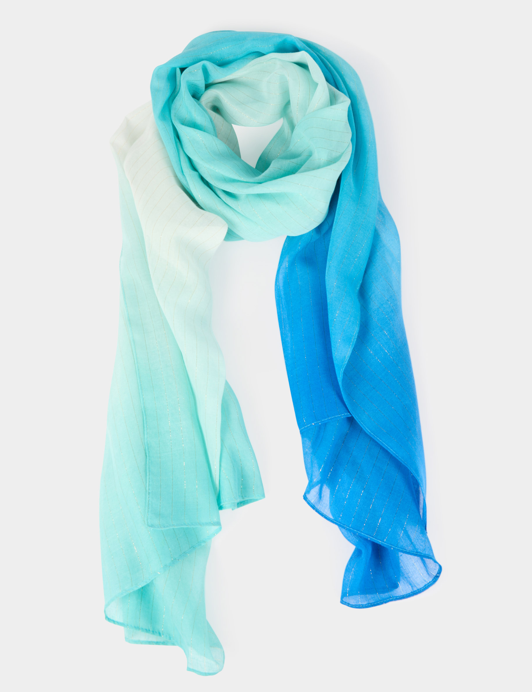 Foulard imprimé tie dye bleu femme