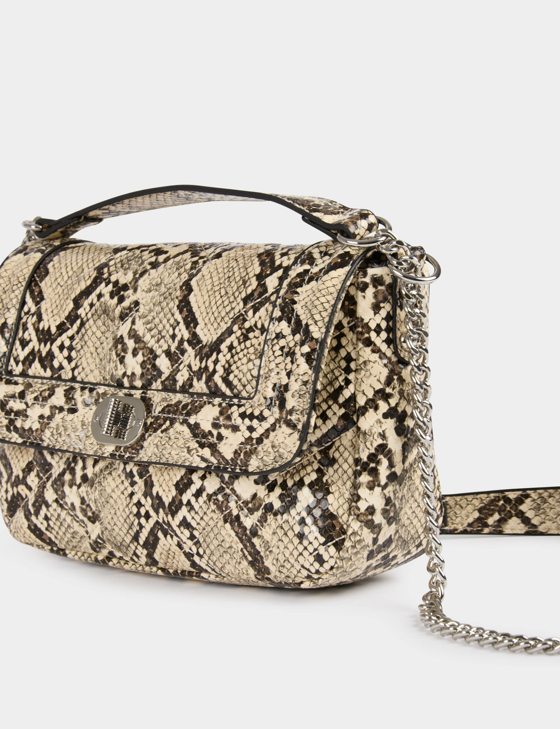 Python-Tasche sandfarben damen