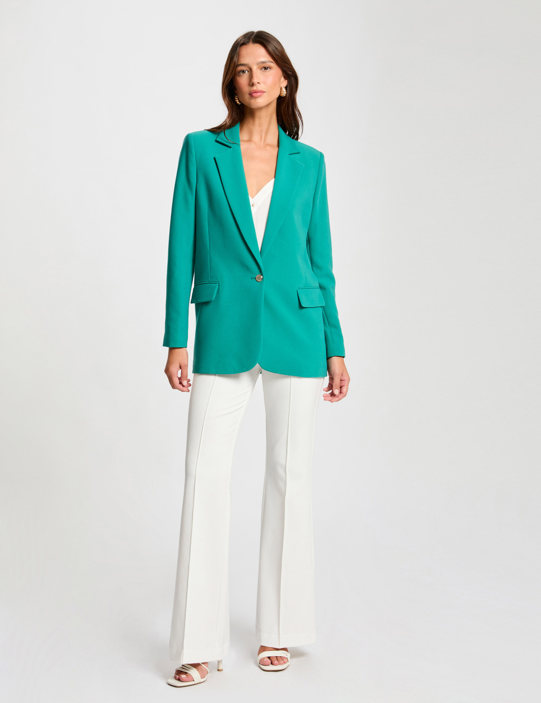 Langärmliger Blazer mittelgrün damen