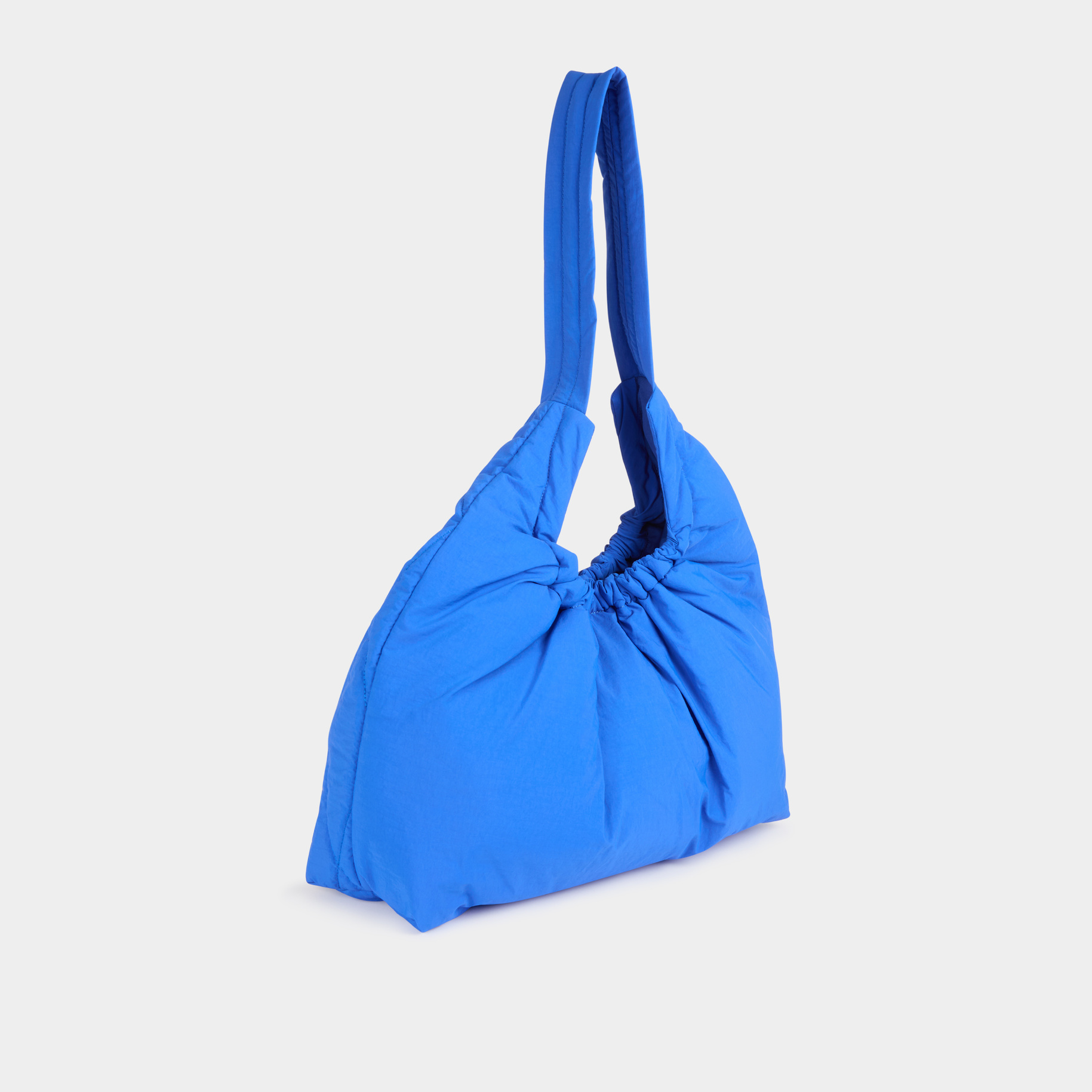 Gesteppte Schultertasche blau damen