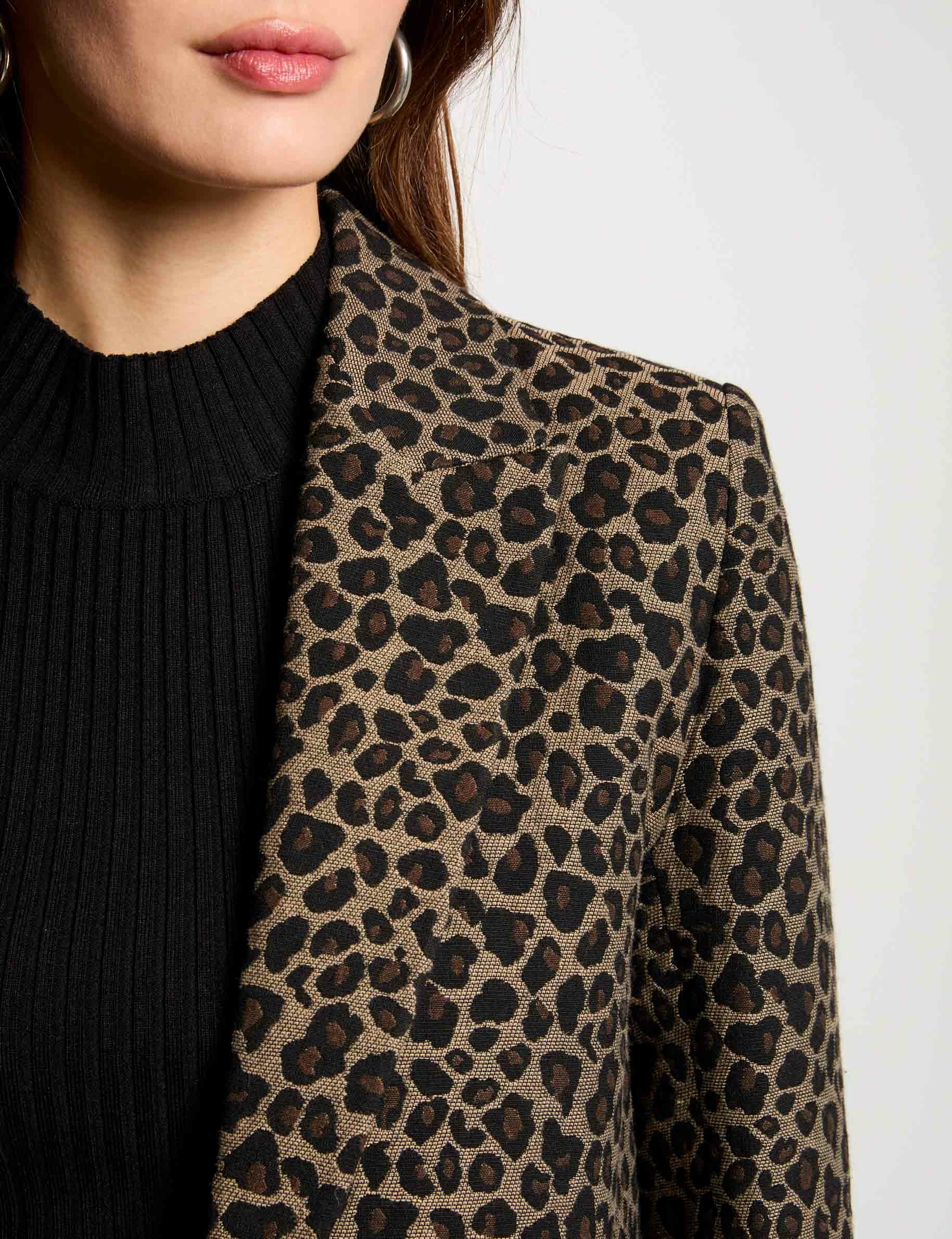 Jacke mit Leopardenmuster mehrfarbig damen