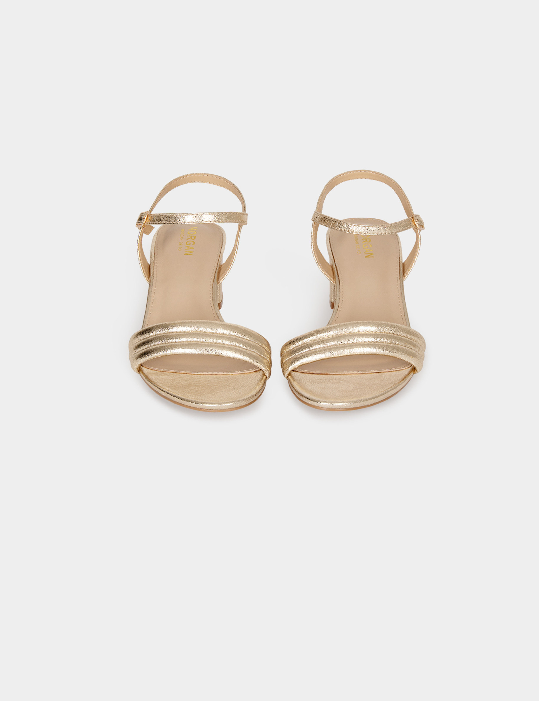 Sandalen mit Absätzen goldgelb damen