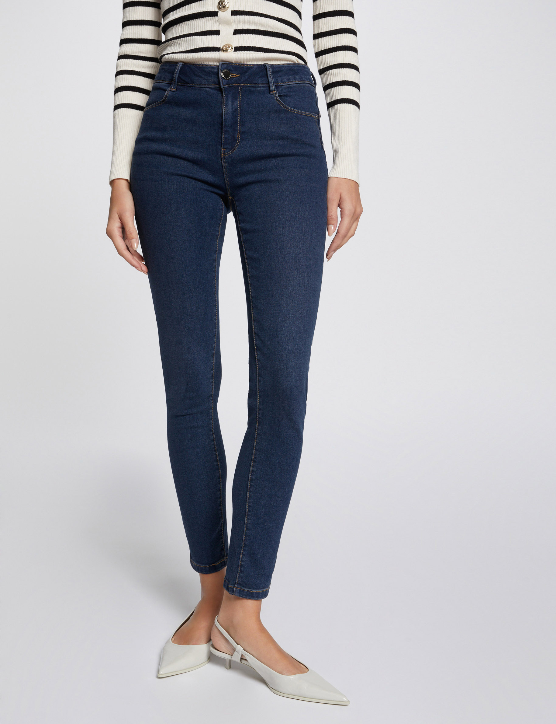 Slim Jeans in Standardgrösse rohes denim damen