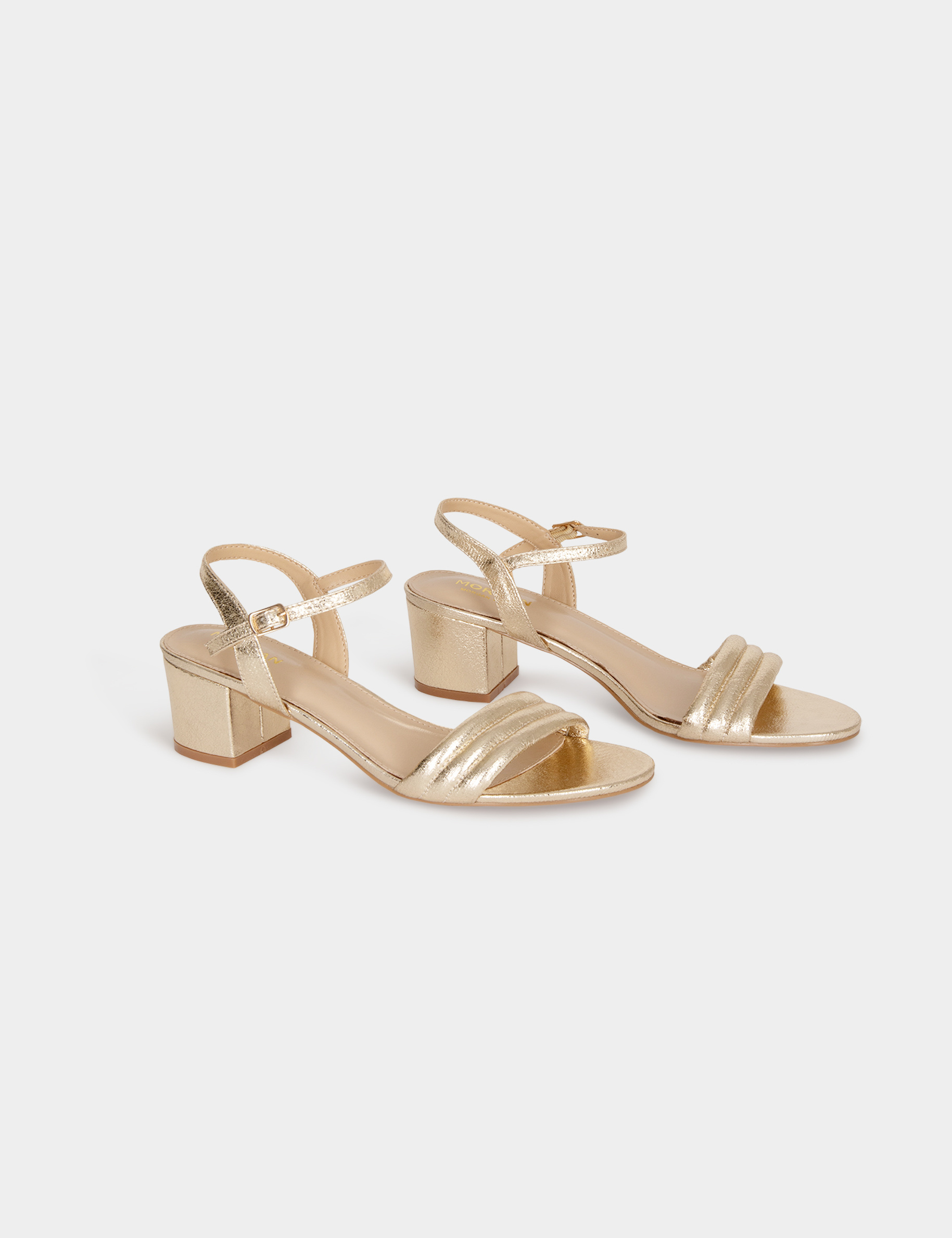 Sandalen mit Absätzen goldgelb damen