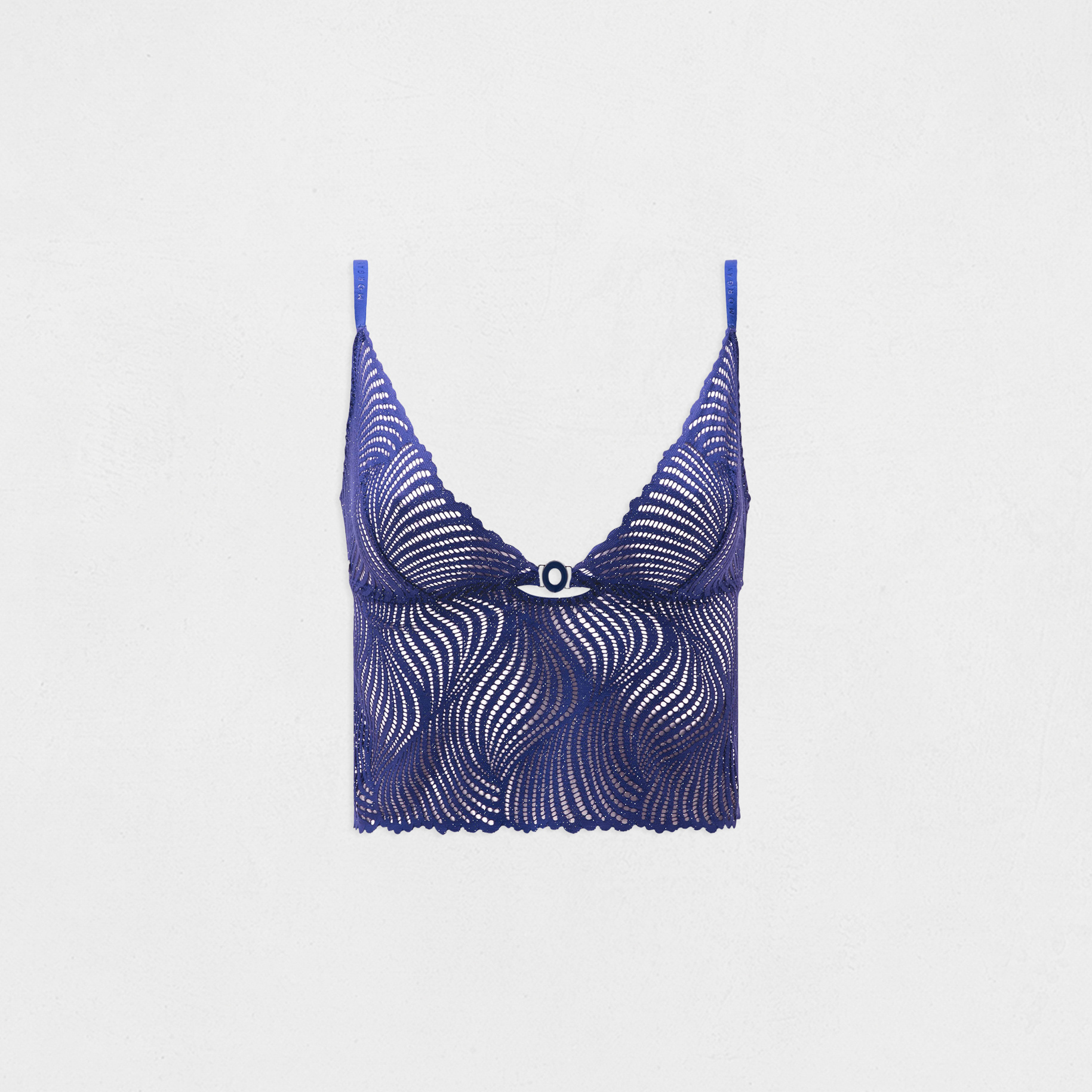 Spitzen-Top marineblau damen