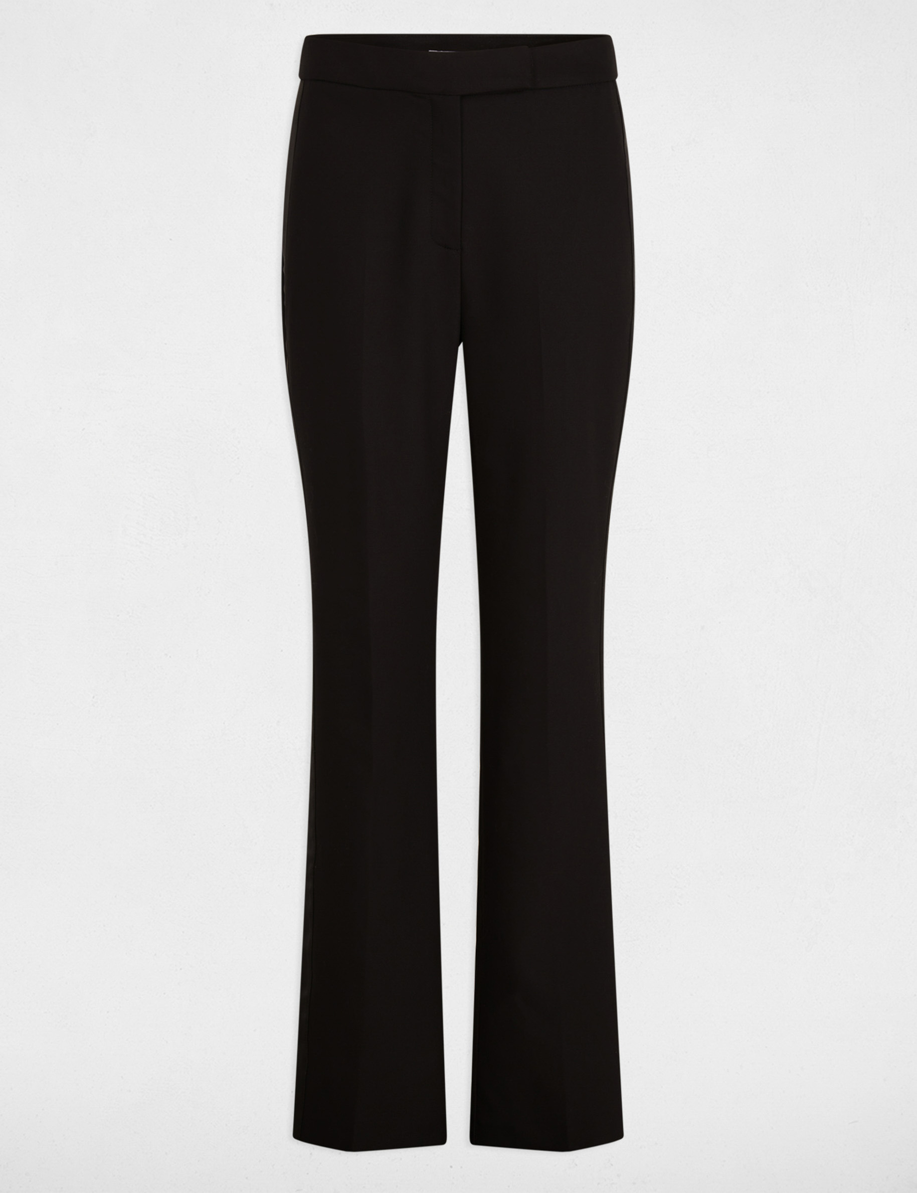 Pantalon ajusté à pinces noir femme