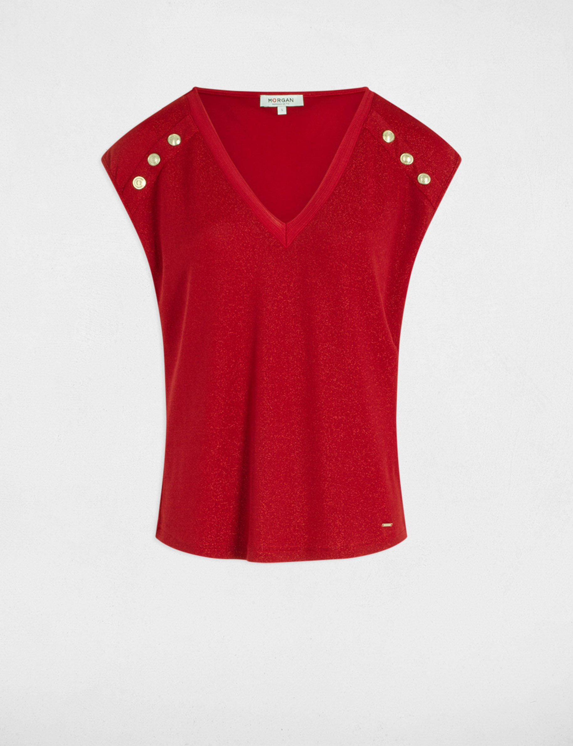 T-shirt manches courtes rouge femme