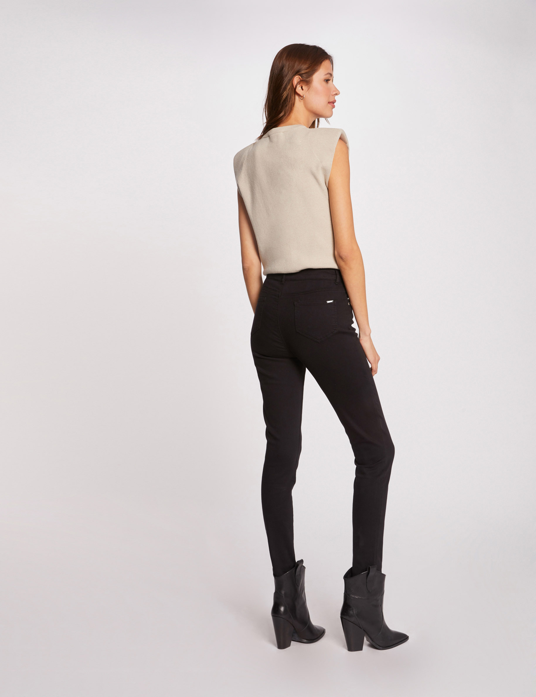 Pantalon skinny taille standard noir femme