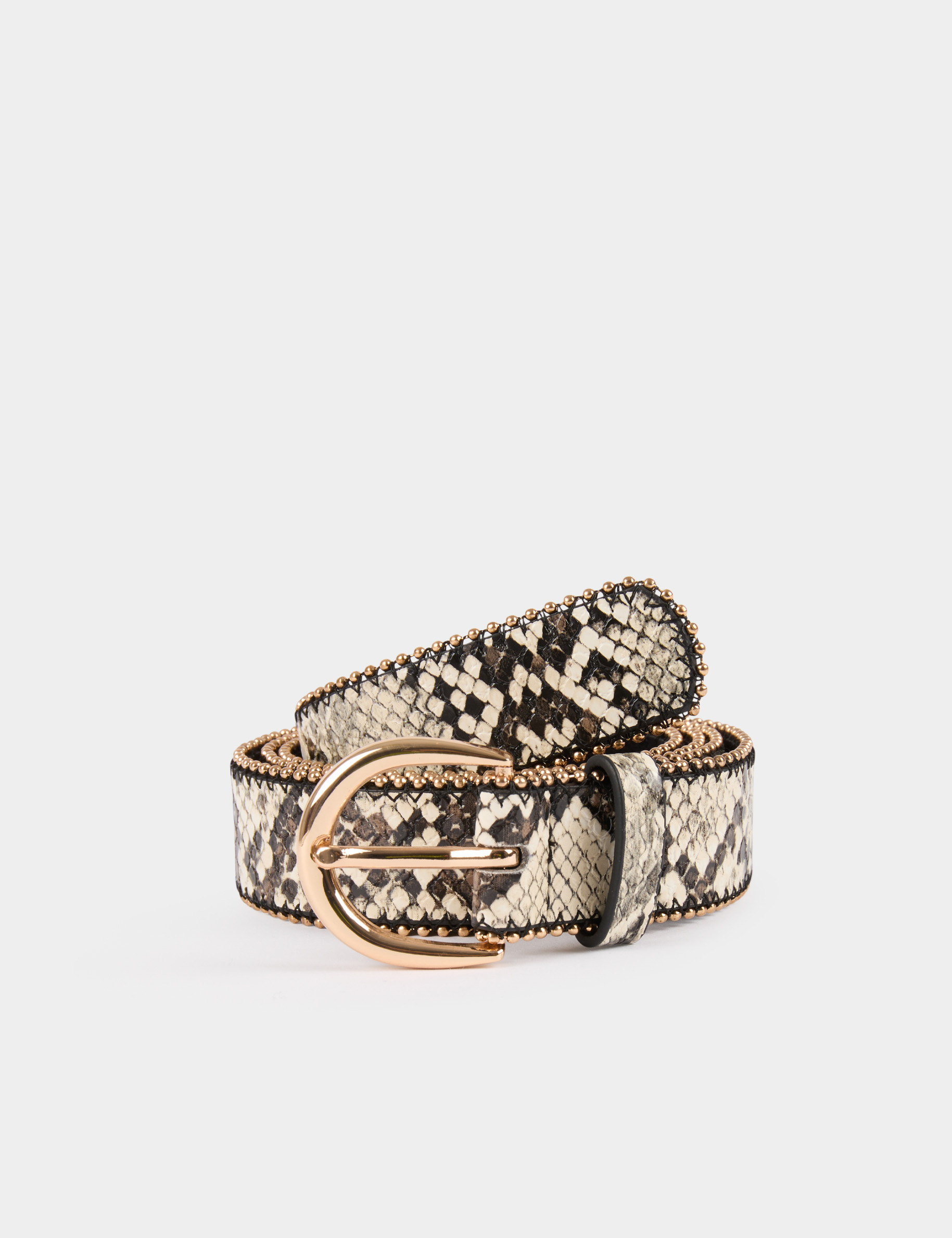 Ceinture imprimé python multicolore femme