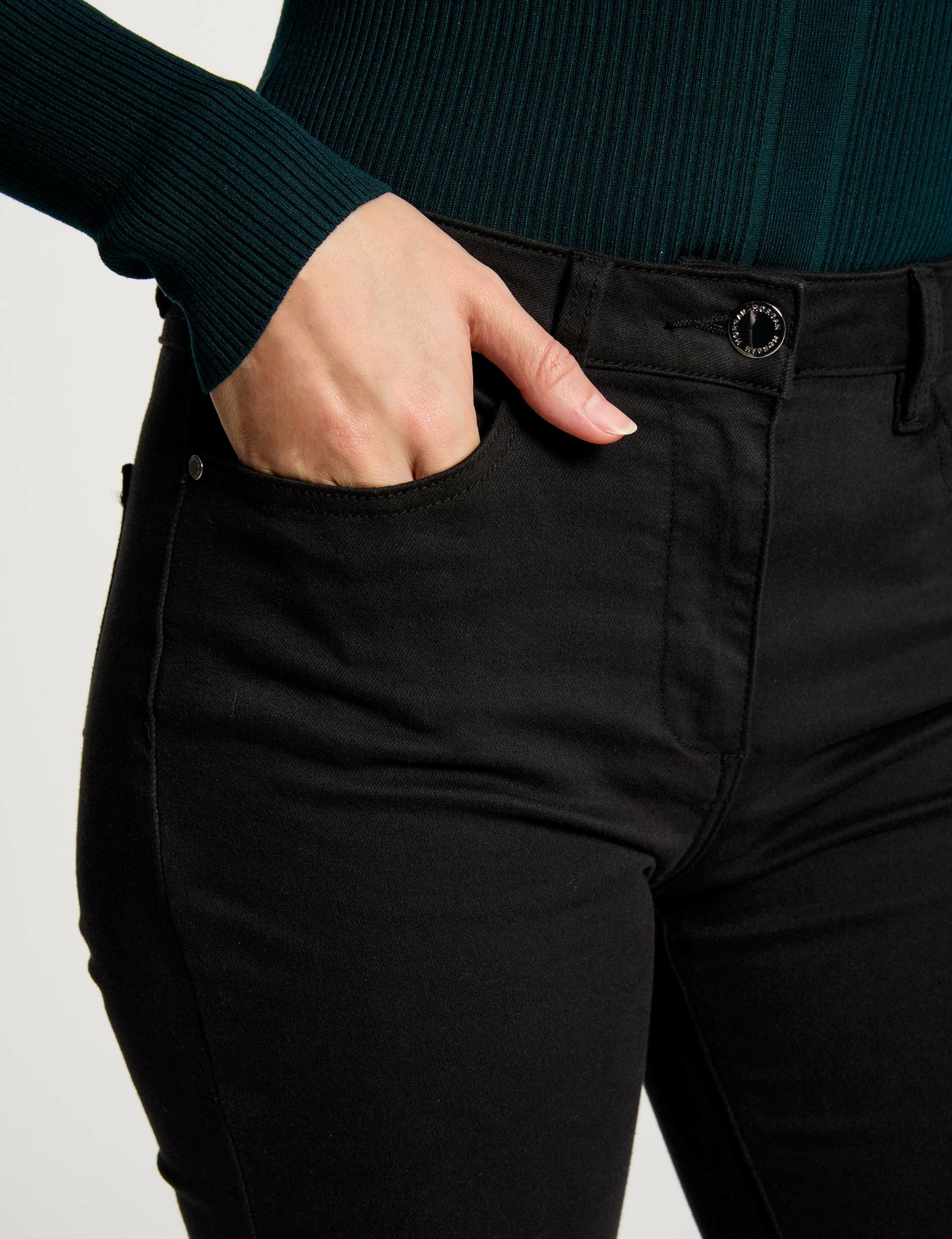 Gerade geschnittene Hose schwarz damen