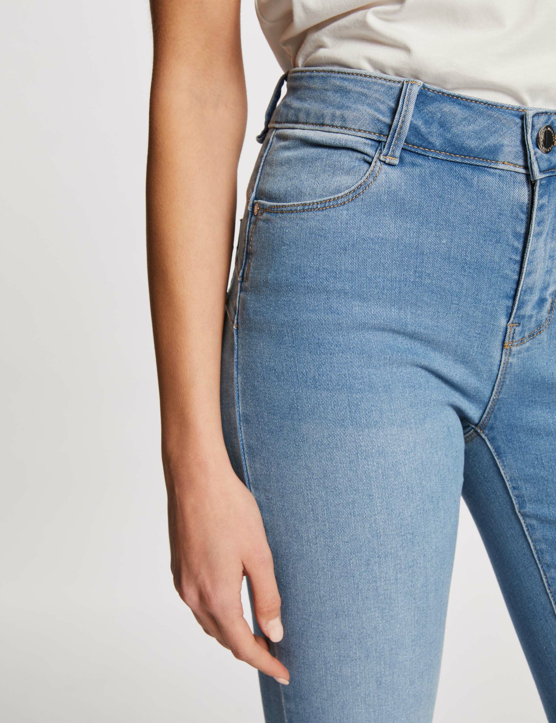 Slim Jeans in Standardgrösse gebleichtes denim damen