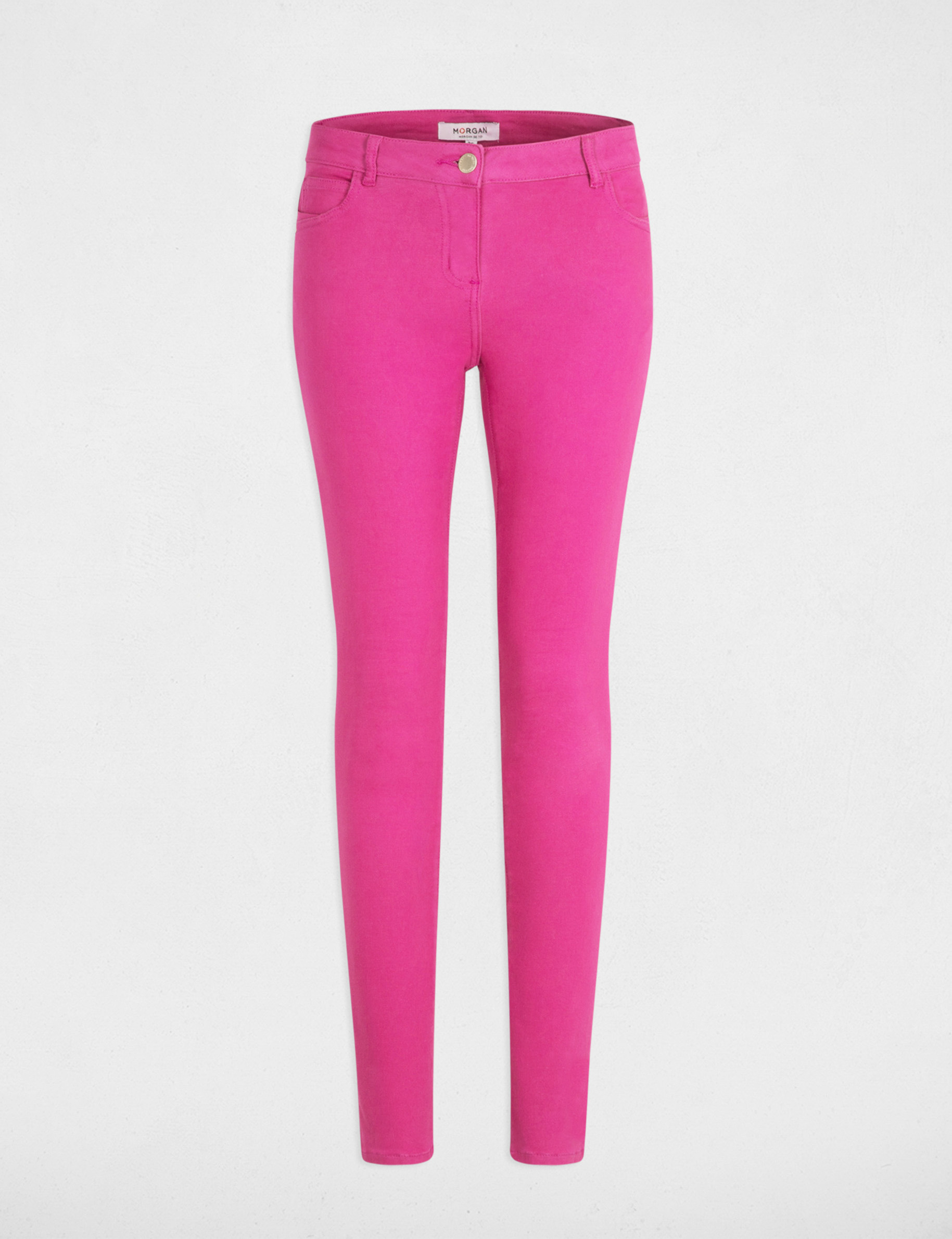 Niedrig geschnittene Skinny Jeans dunkelpink damen