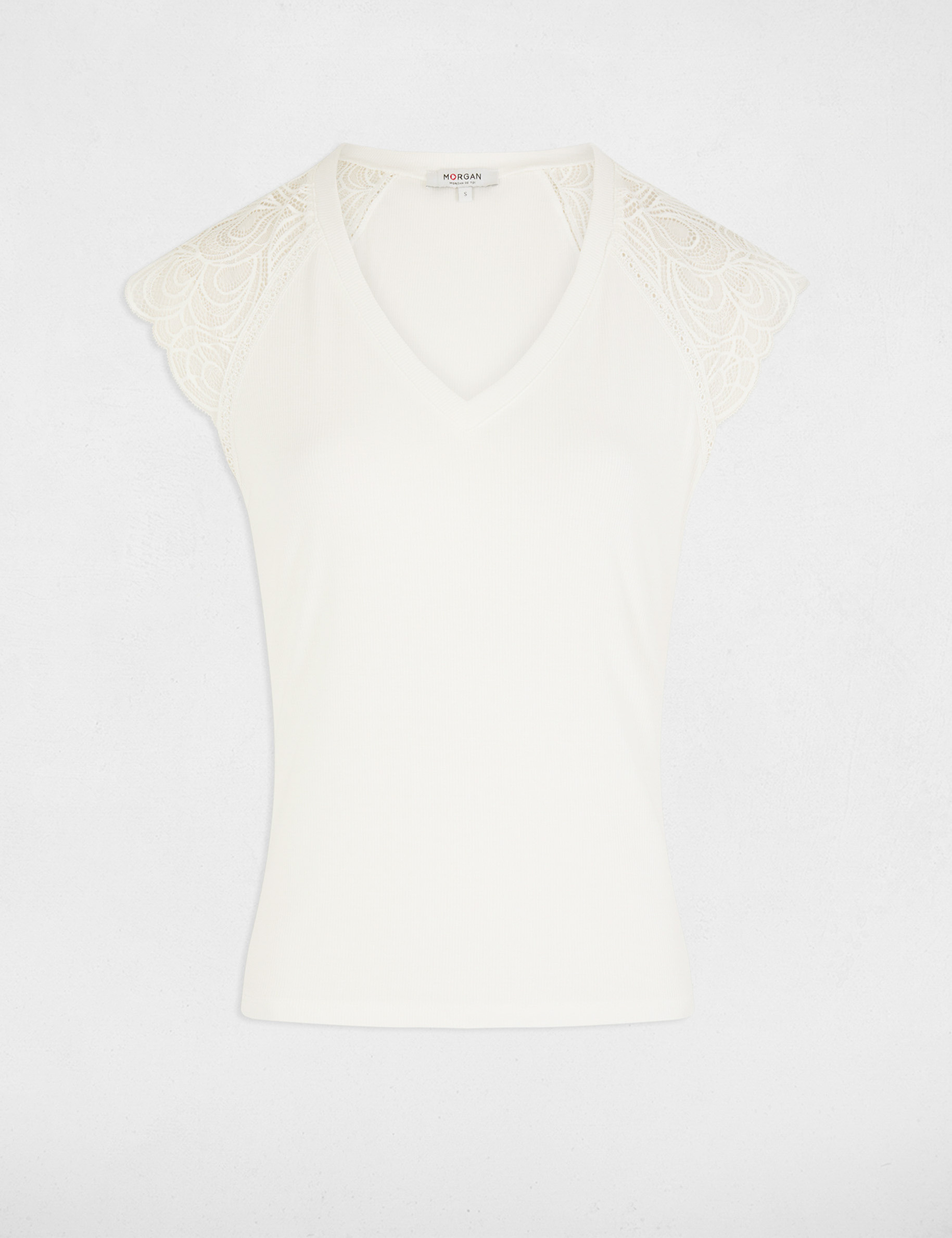 T-shirt manches courtes blanc femme