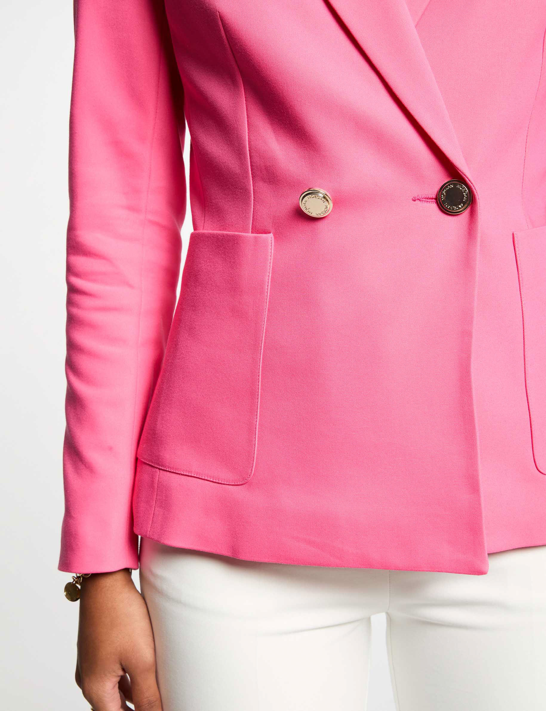 Taillierter Blazer mit Knöpfen rosa damen