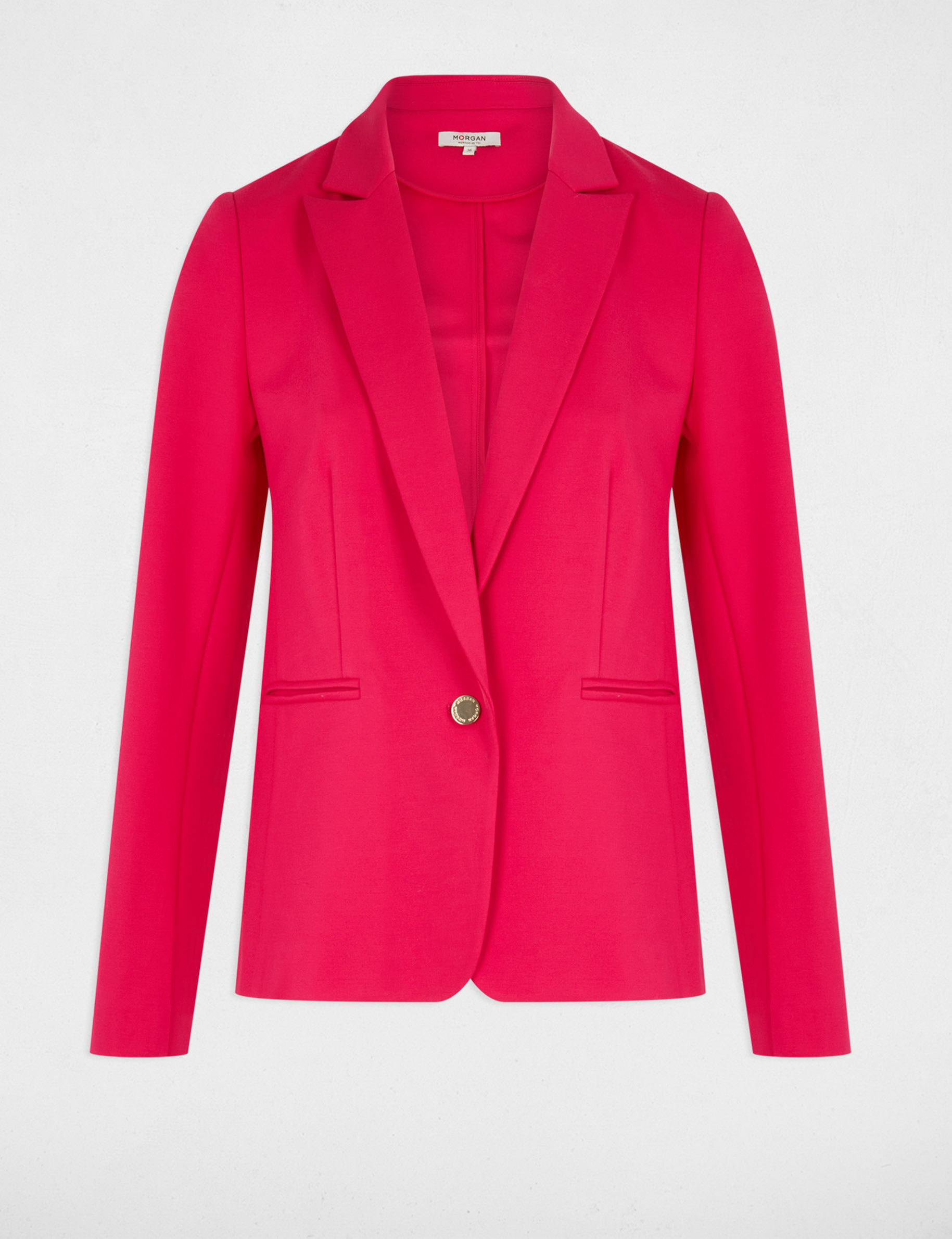 Blazer court rose framboise femme