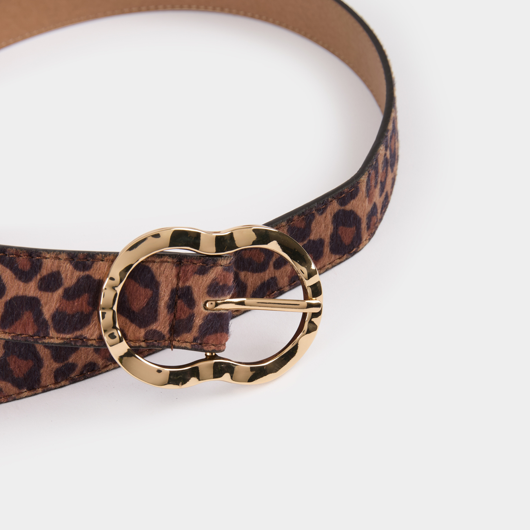 Ceinture imprimé léopard multicolore femme