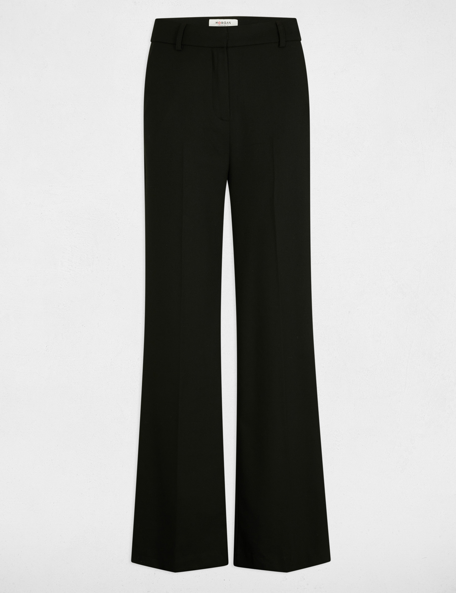 Pantalon large à pinces noir femme