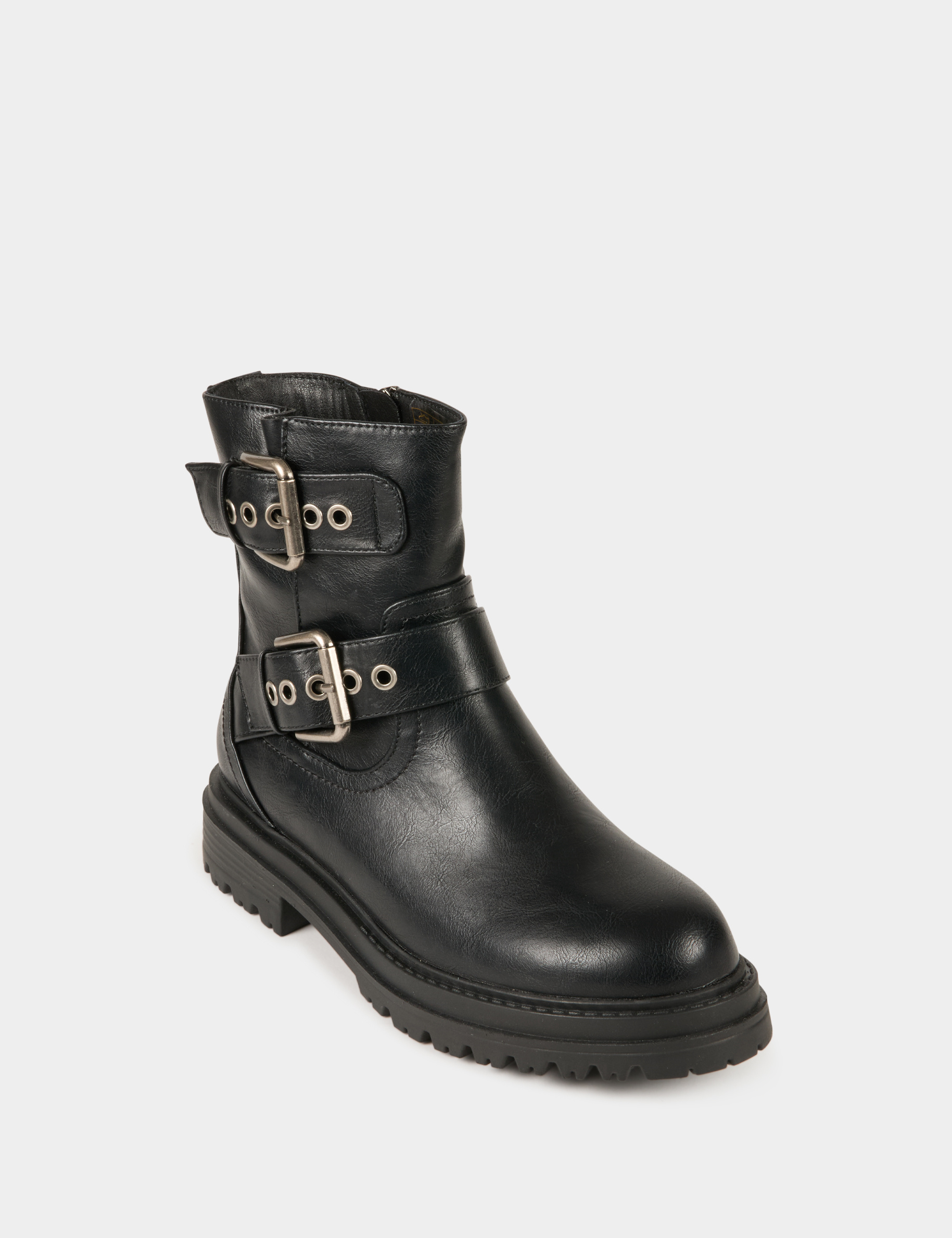 Bottines noires motardes online