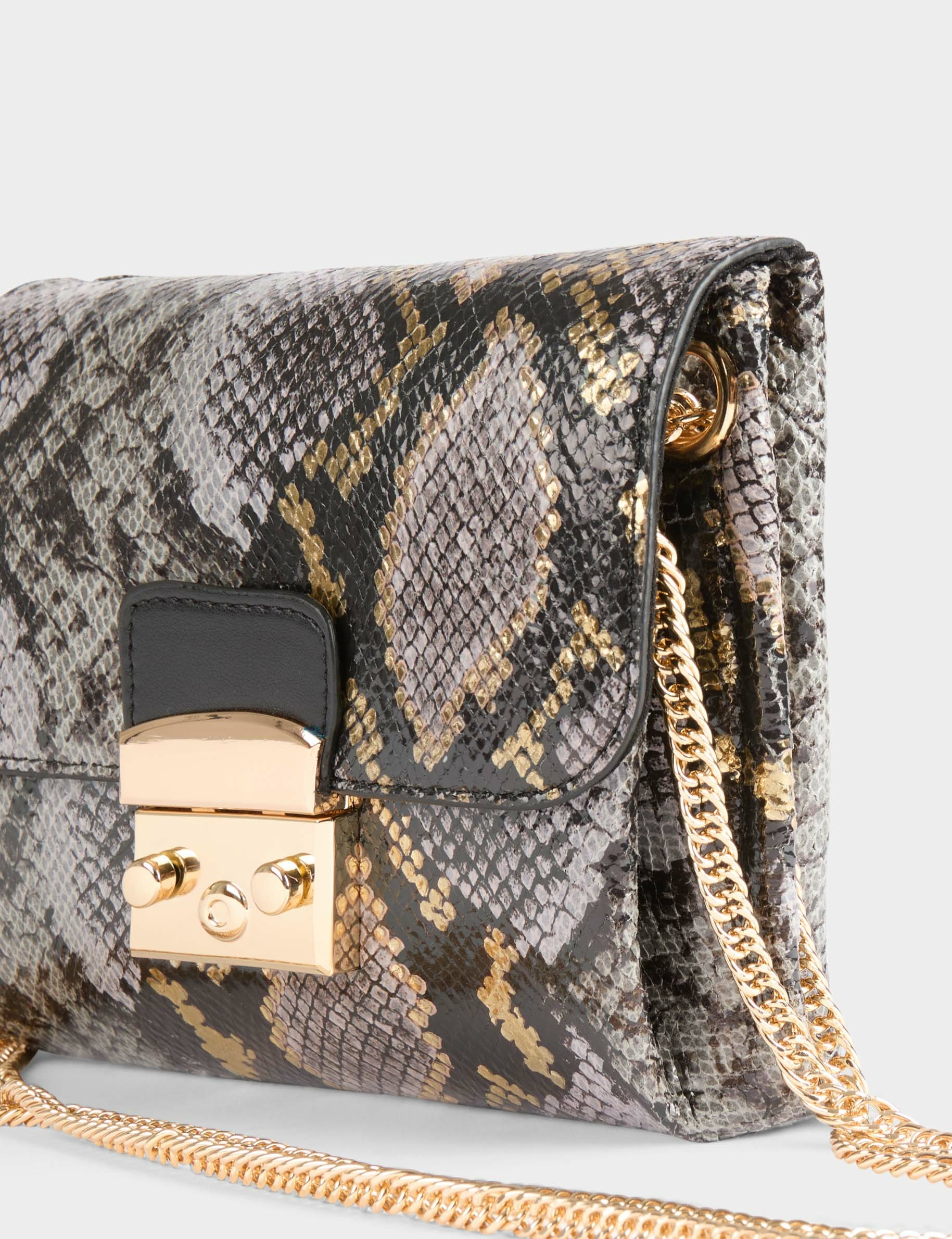 Python-Clutch mehrfarbig damen