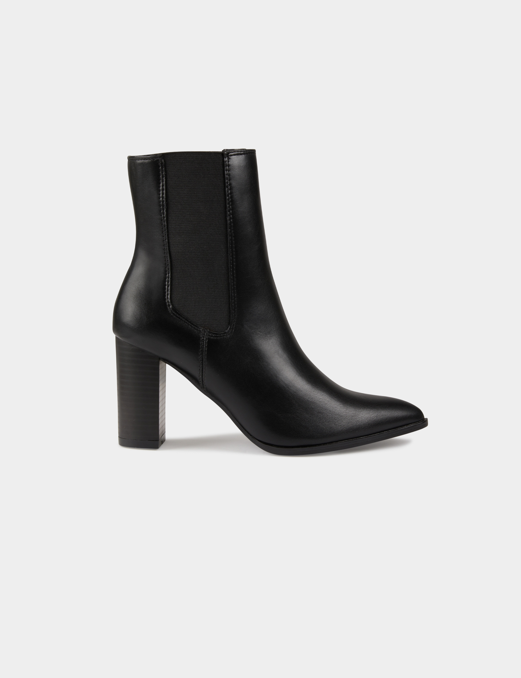 Bottines élastiquées à talons noir femme