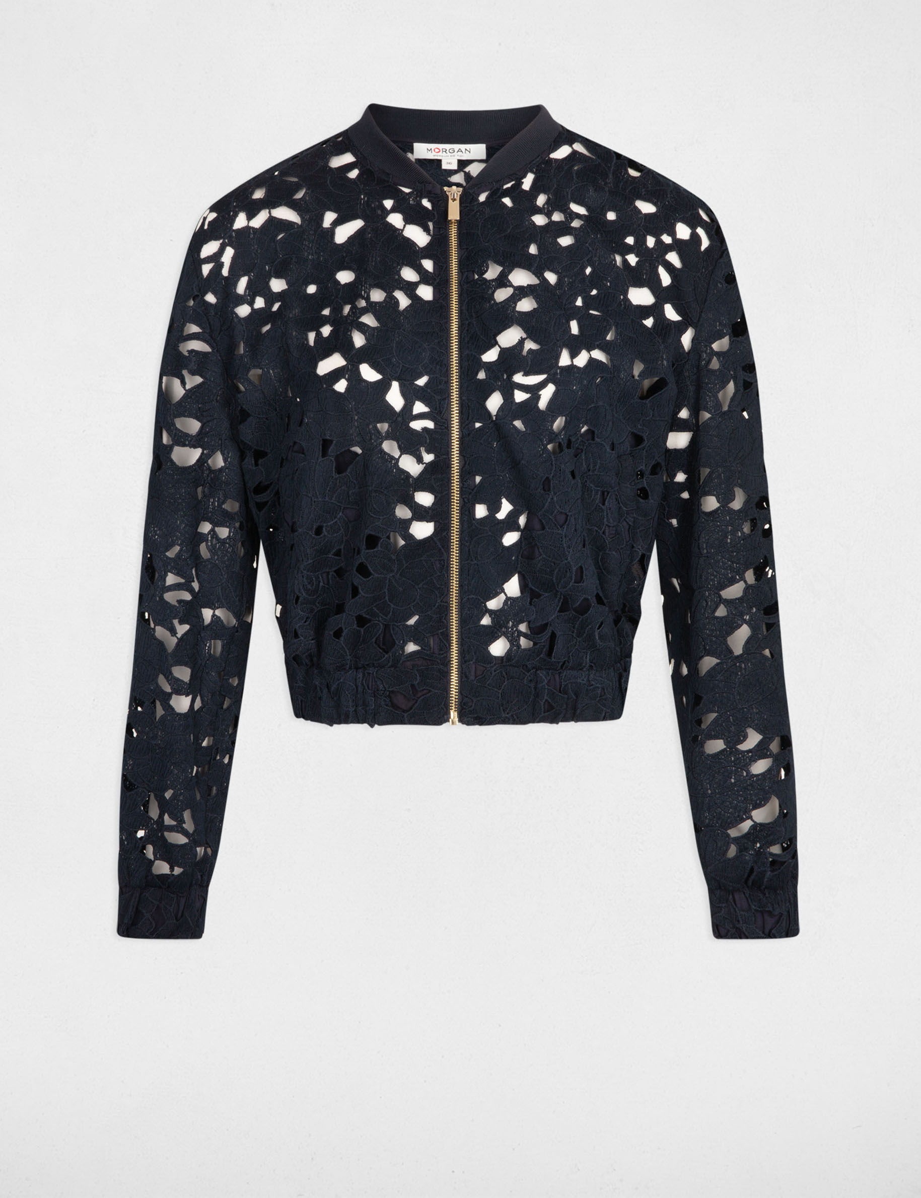 Blouson en dentelle marine femme