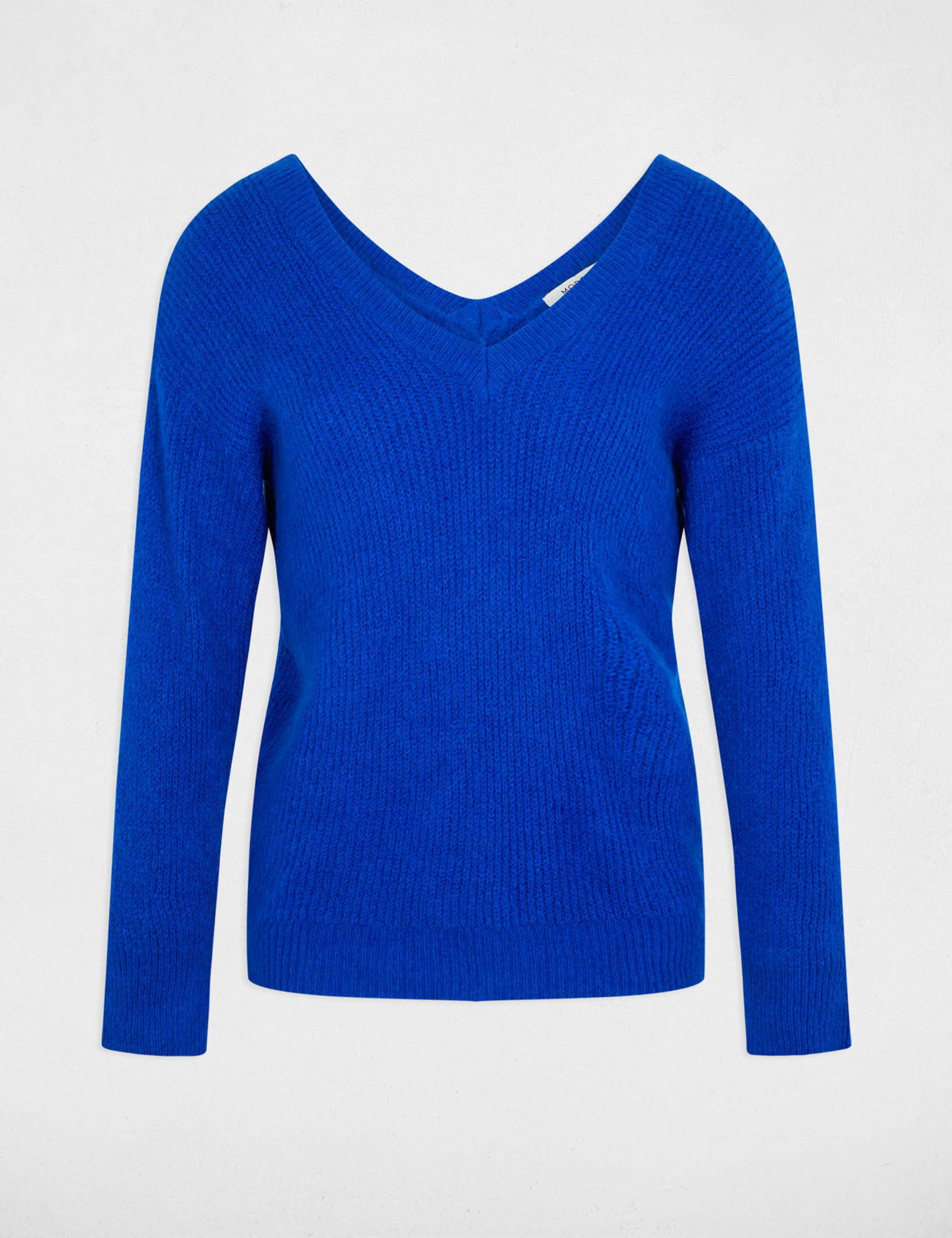 V-Ausschnitt Pullover elektrisch blau damen