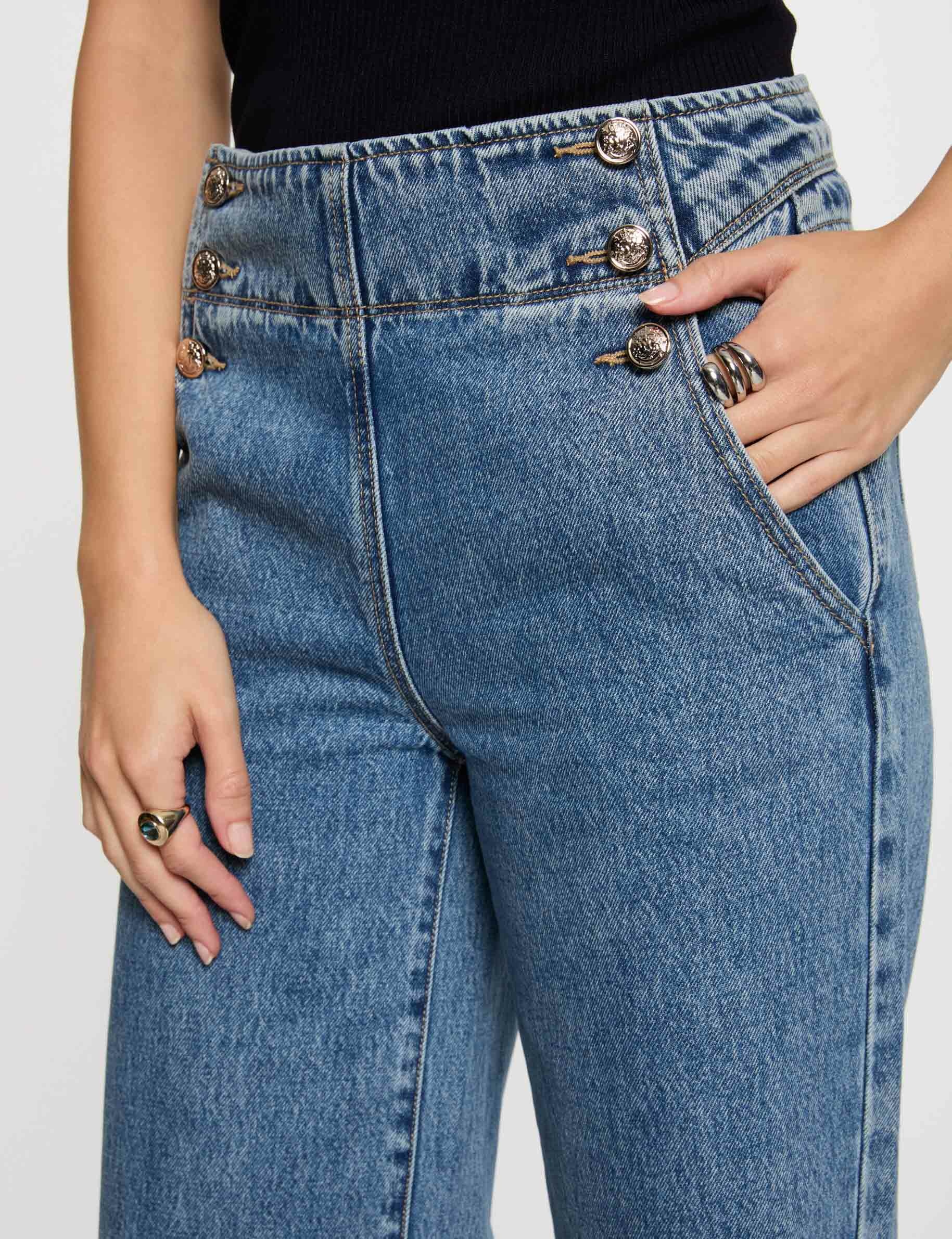 Bootcut-Jeans mit hoher Taille double stone denim damen