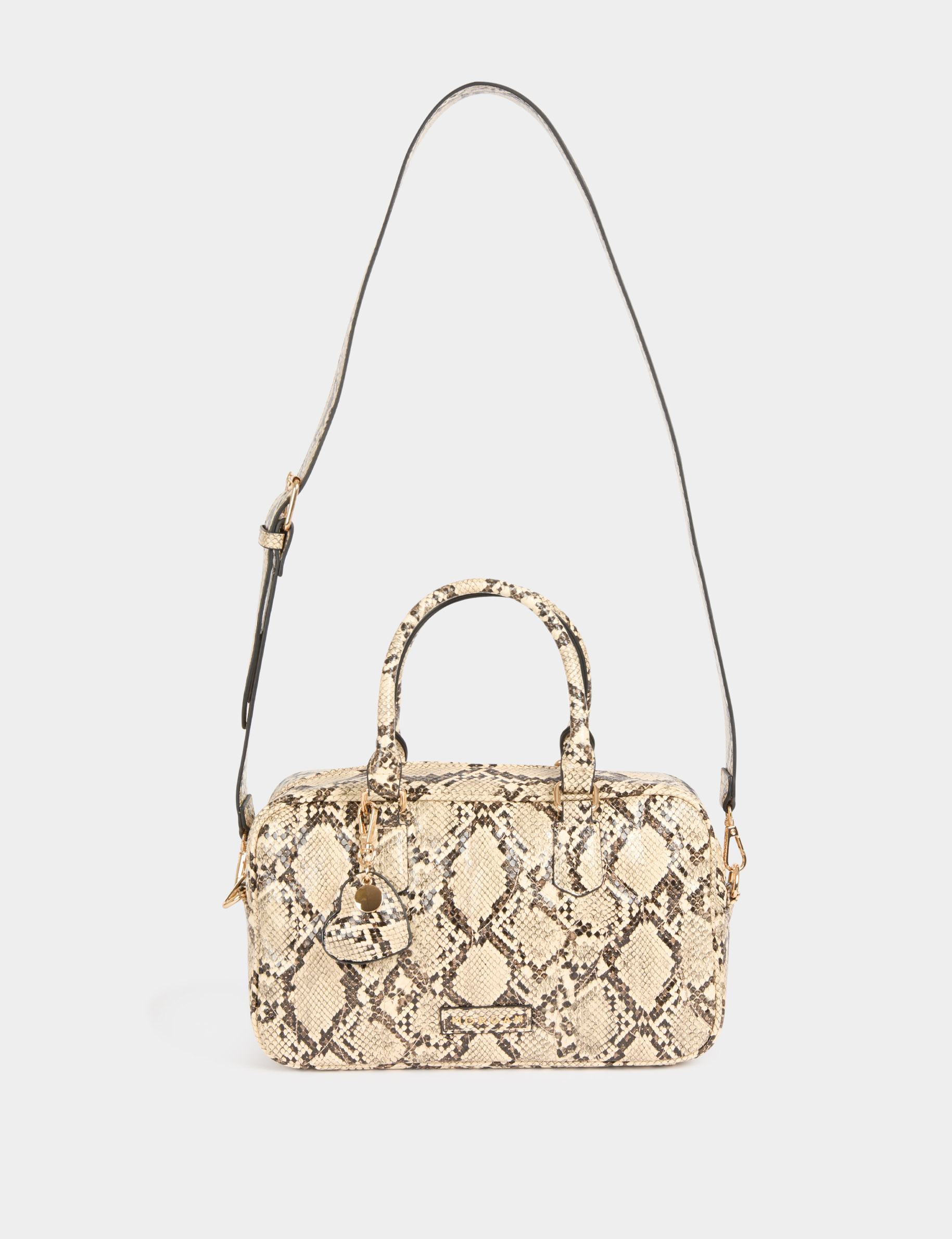 Sac bowling python sable femme