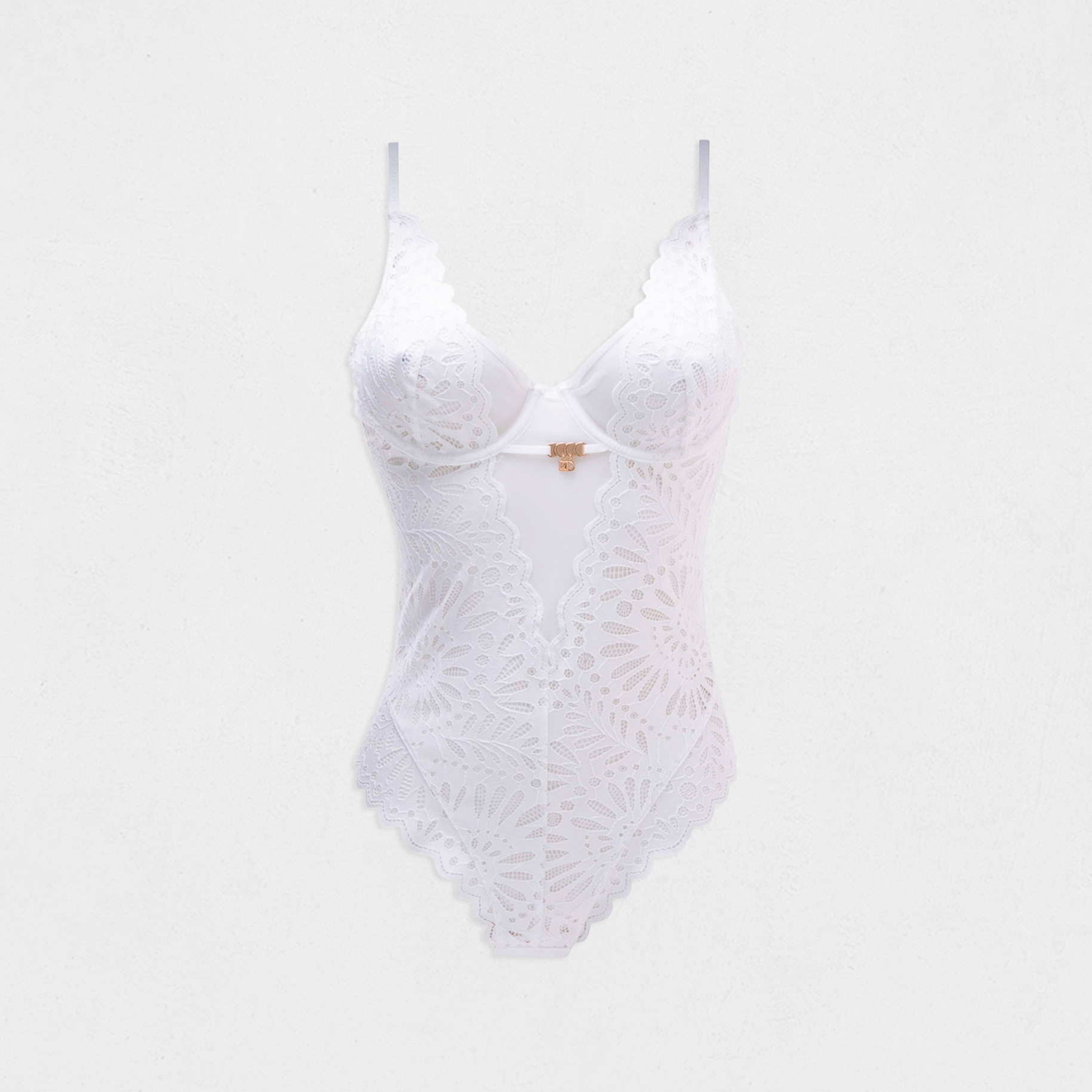 Spitzen-Body elfenbein damen