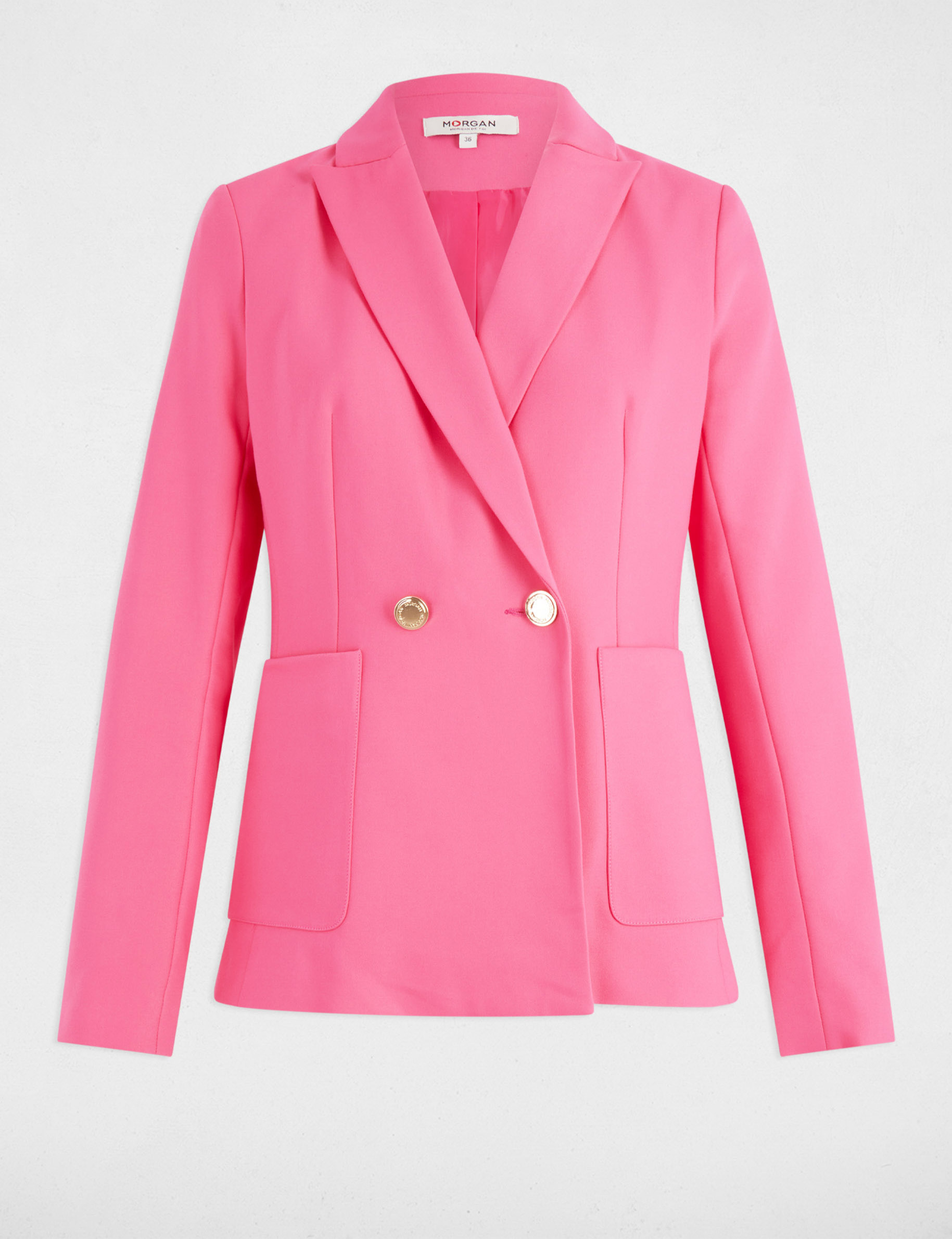 Taillierter Blazer mit Knöpfen rosa damen