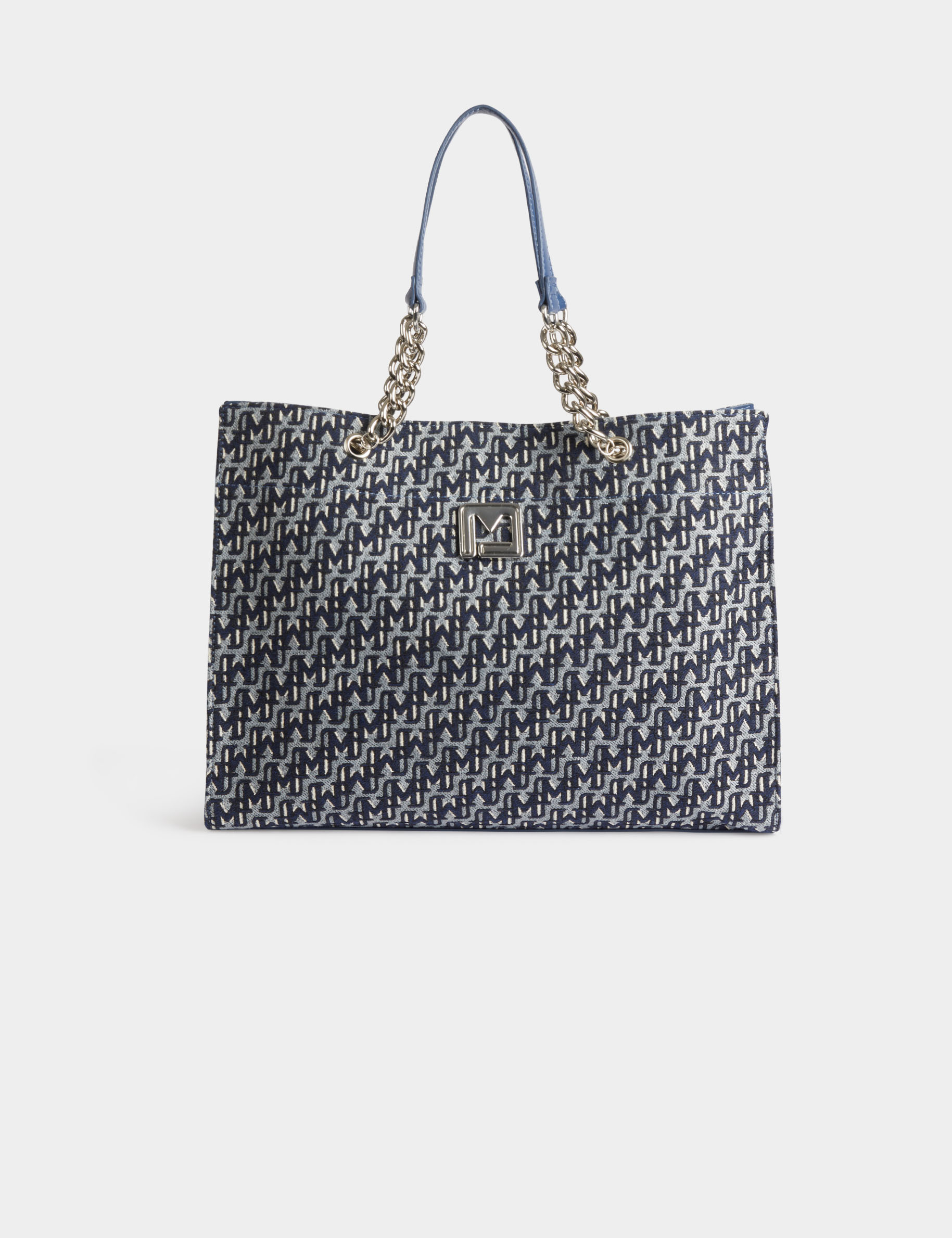 Shopper mit Monogramm stone denim damen