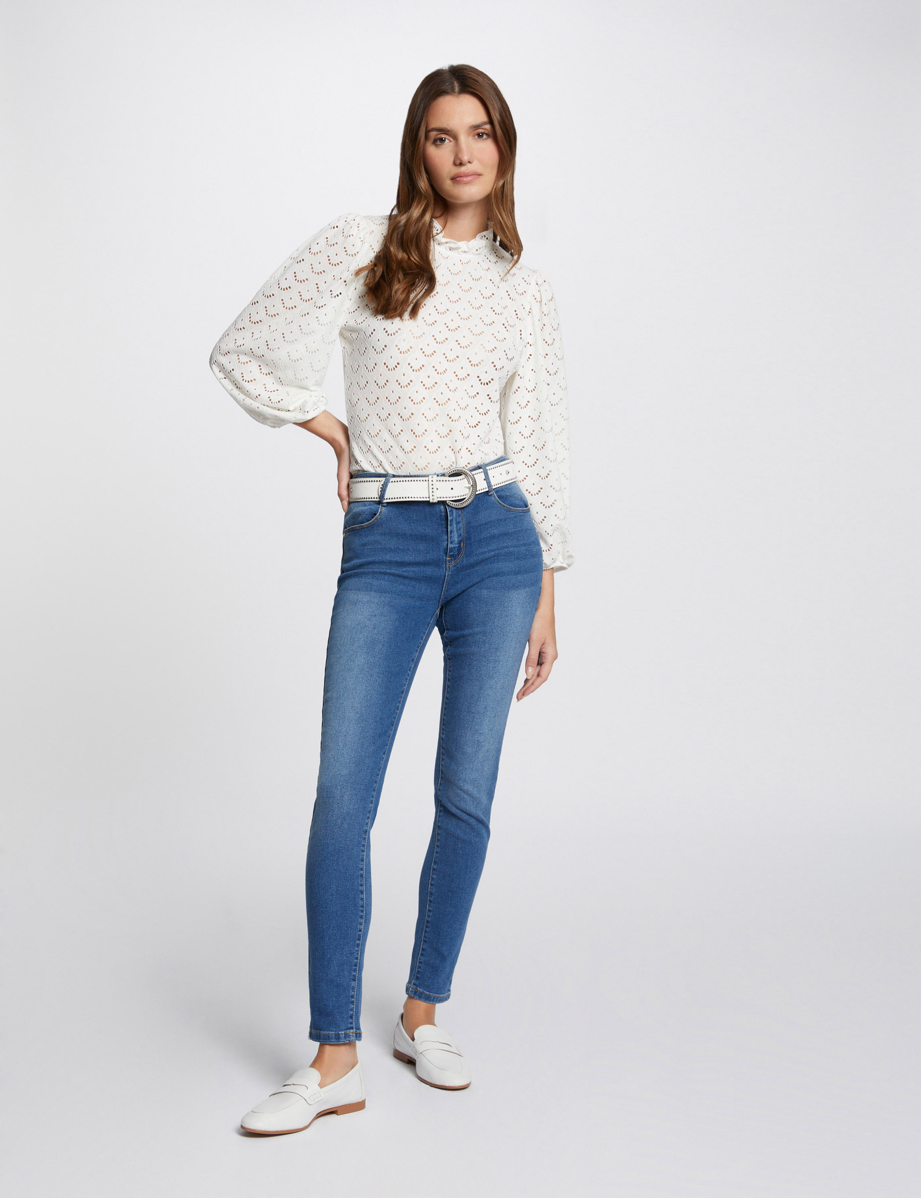 Slim Jeans in Standardgrösse stone denim damen